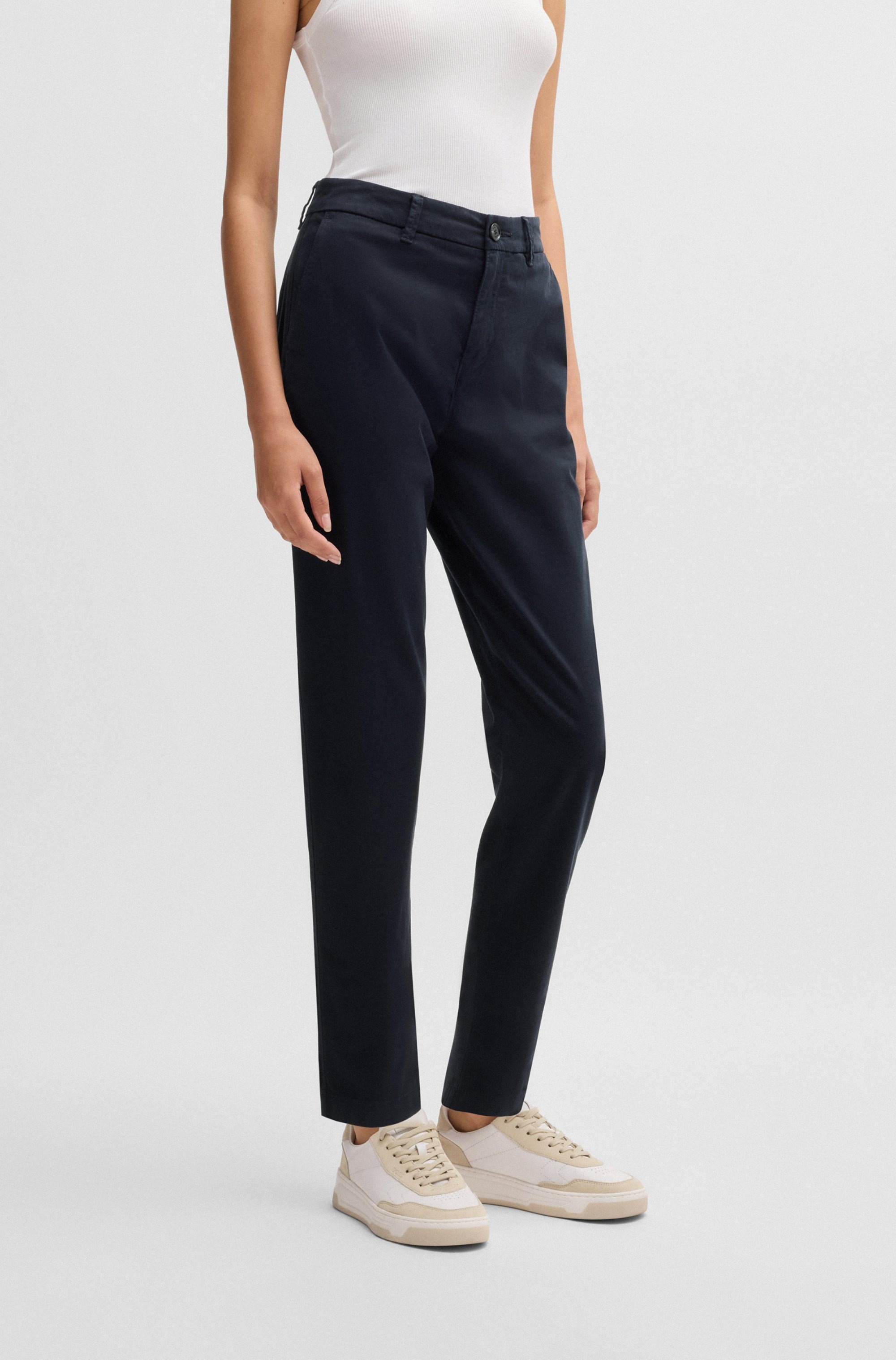 BOSS ORANGE Webhose »C_Tachini2-D« mit Leder-Brandlabel am hinteren Bundabschluss
