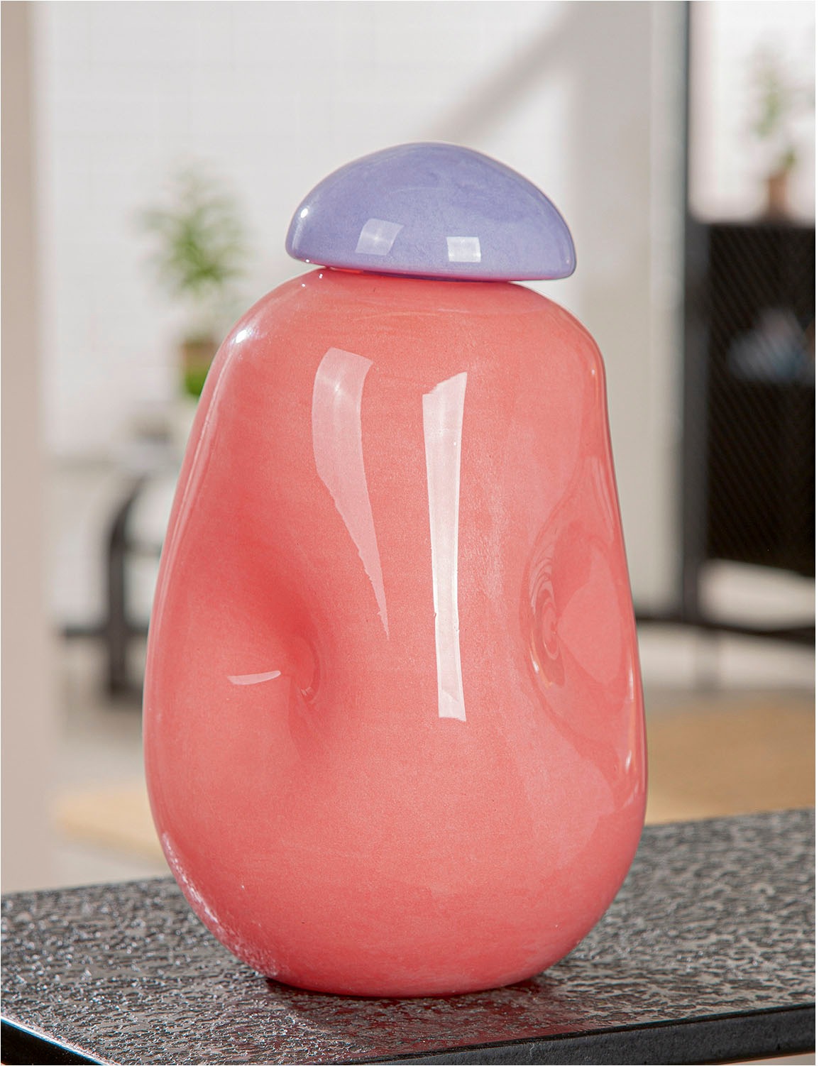 GILDE Tischvase "Vase Candy rosa H. 26 cm"
