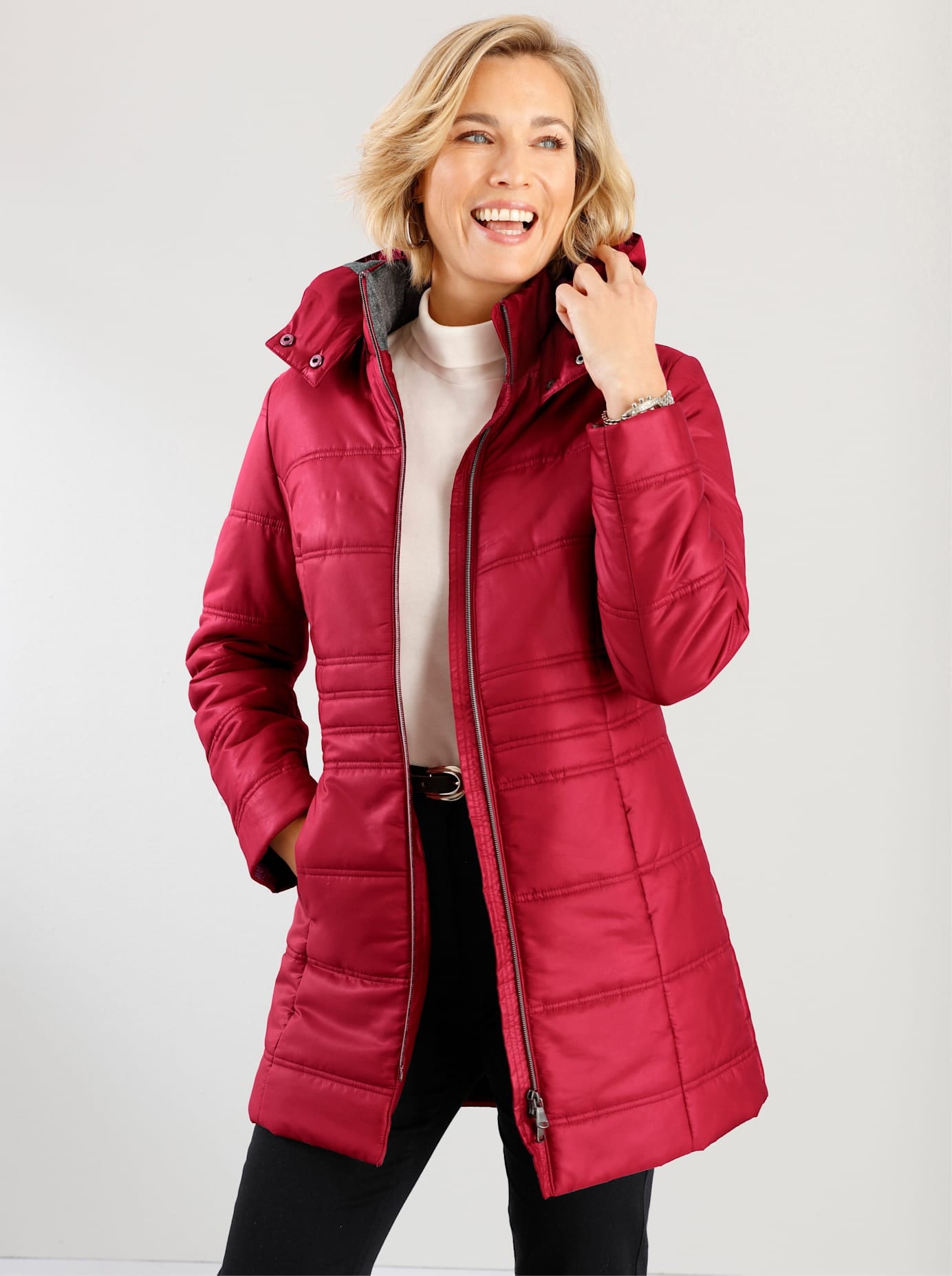 Classic Basics Langjacke mit Kapuze