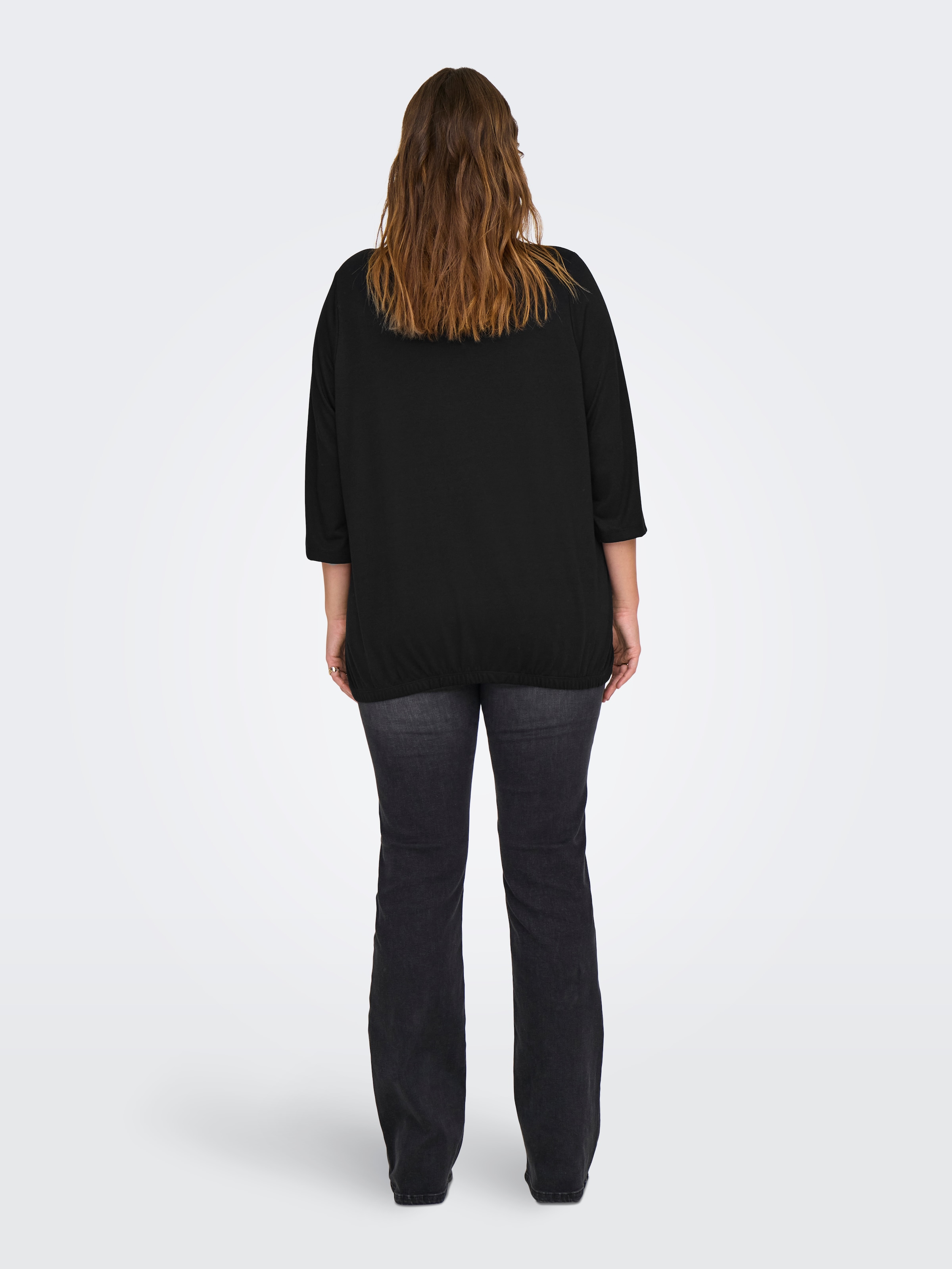 ONLY CARMAKOMA 3/4-Arm-Shirt »CARCARLINNE V-NECK 3/4 TOP JRS BF«