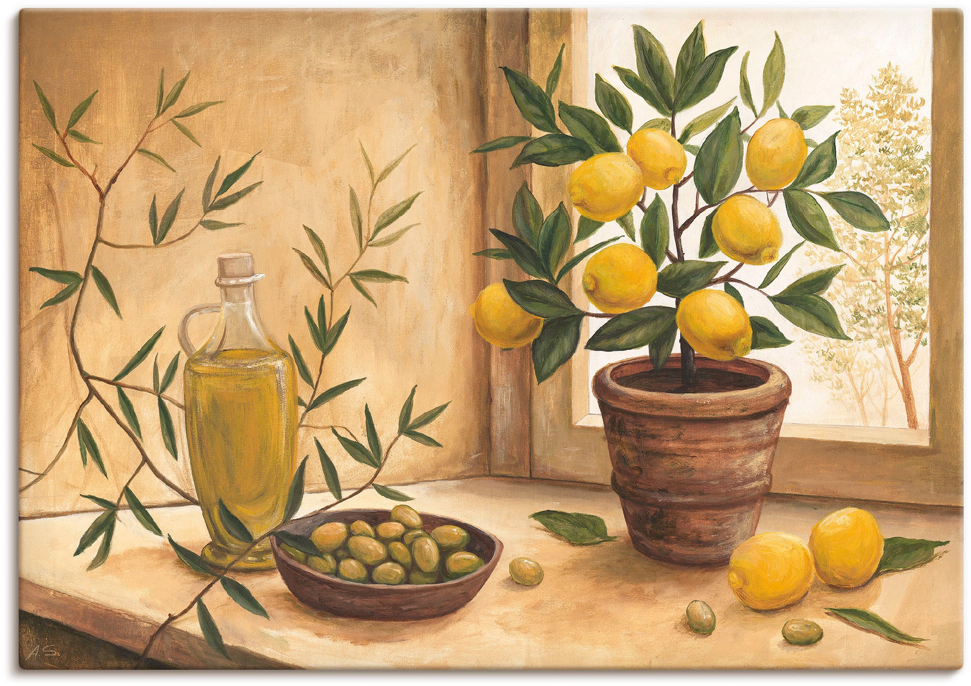 Artland Wandbild »Oliven und Zitronen«, Arrangements, (1 St.), als Alubild,  Leinwandbild, Wandaufkleber oder Poster in versch. Grössen online bestellen  | Jelmoli-Versand