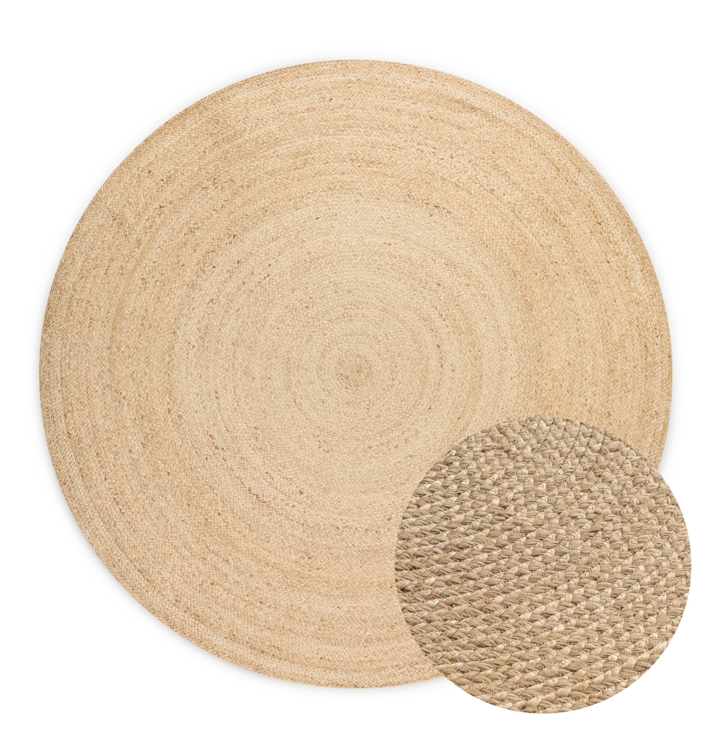 HANSE Home Teppich »Rangpur Jute«, rund, 10 mm Höhe, Handgewebt, Jute, Natur, Wohnzimmer, Flur, Klassisch, Boho, Skandi