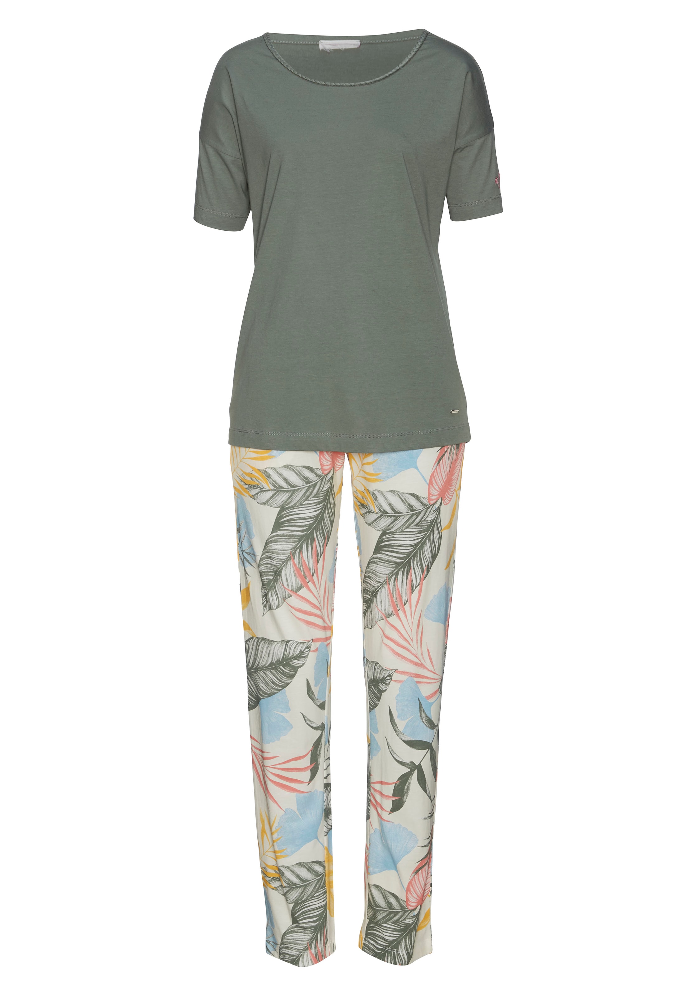 Vivance Dreams Pyjama, (2 tlg.), mit floralem Druck