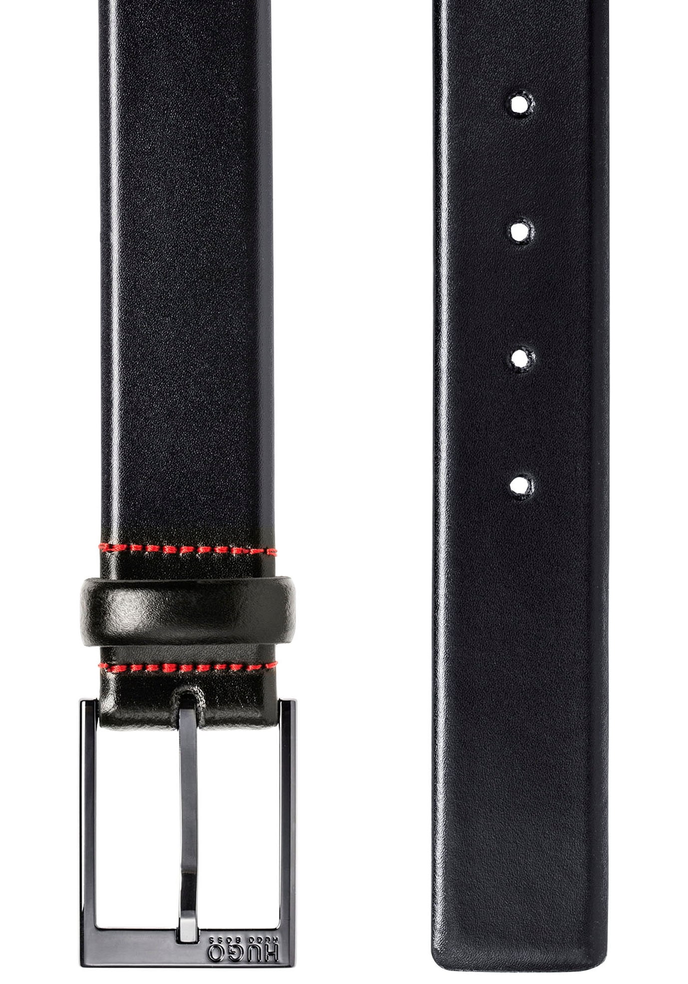 HUGO Ledergürtel »Garney«, mit BOSS dezenter Logo-Prägung polierten und Metalldetails bestellen | online Jelmoli-Versand