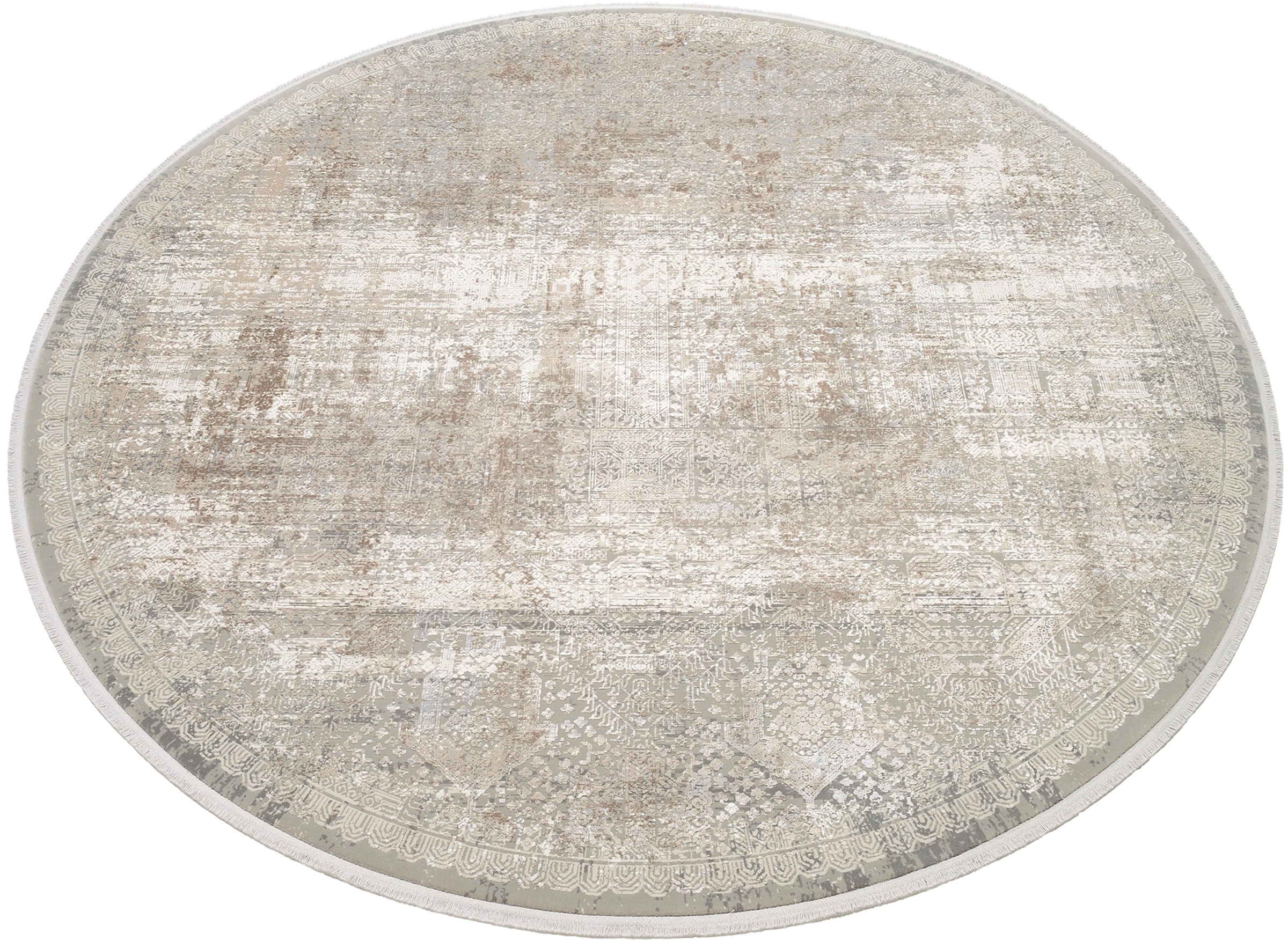 Musterring Teppich »APOLLO«, rund, 8 mm Höhe, exclusive MUSTERRING DELUXE COLLECTION hochwertig gekettelt Fransen