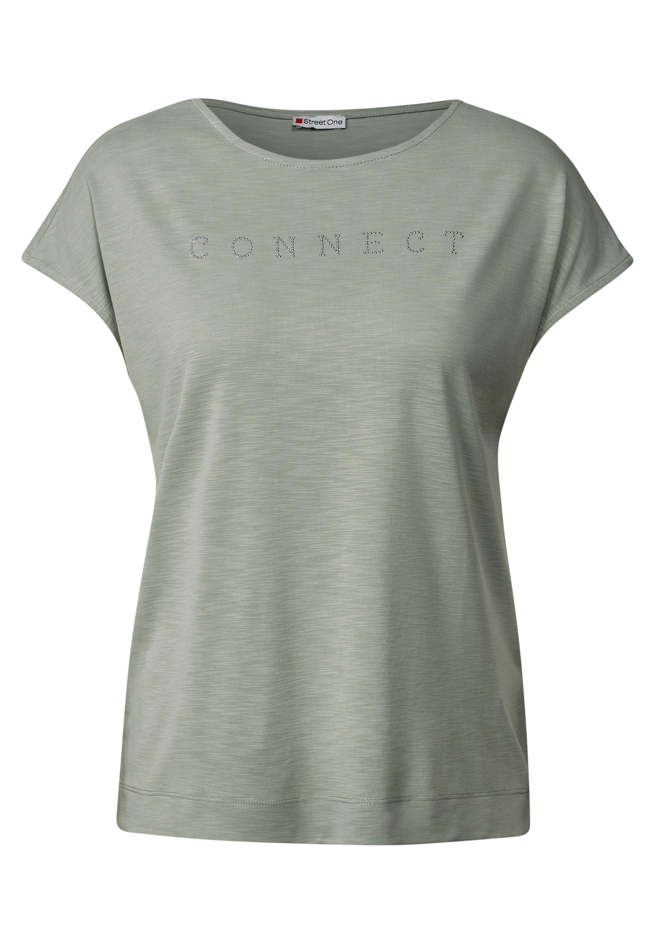 STREET ONE T-Shirt, mit Wording aus Schmucksteinen