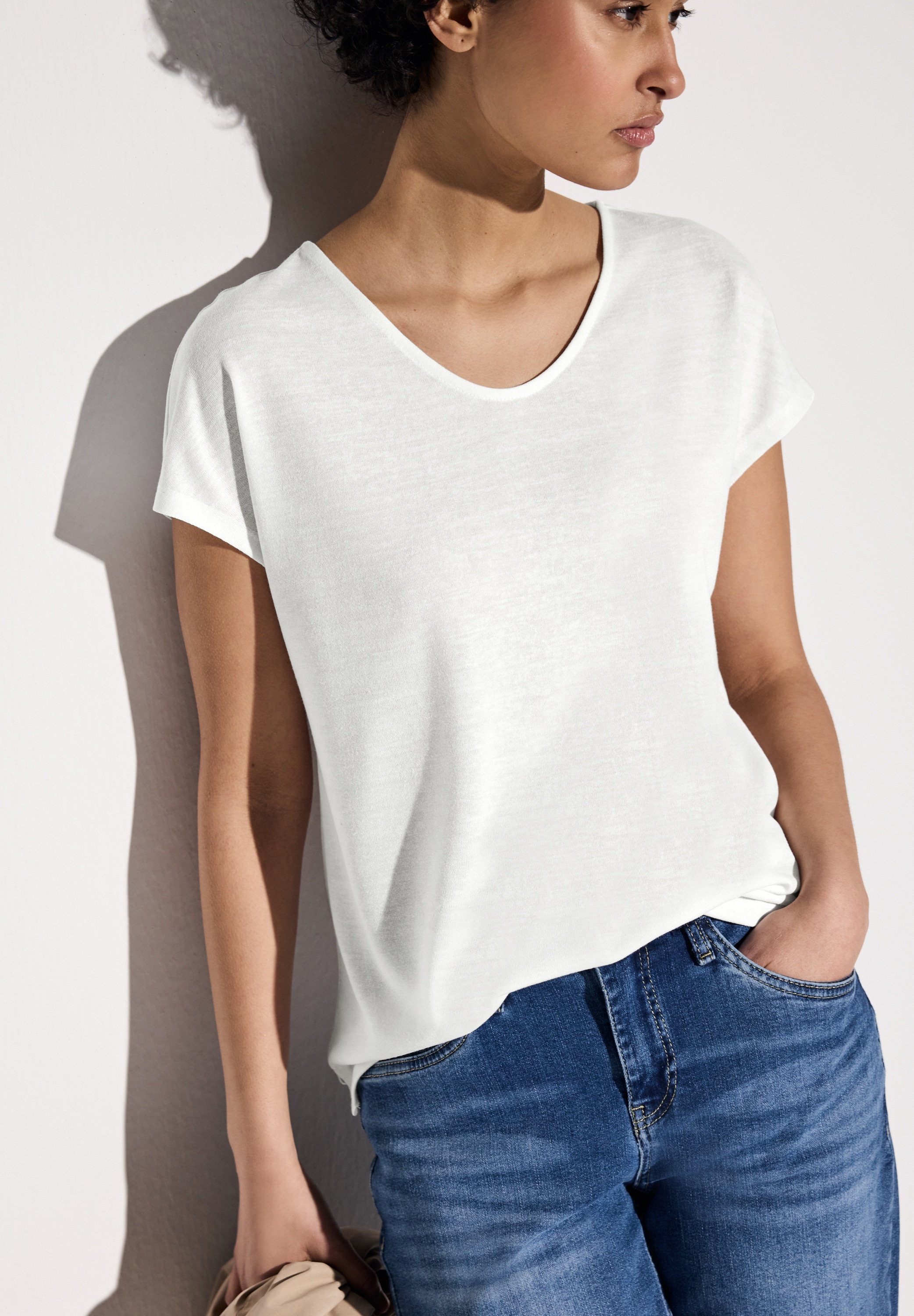 STREET ONE Shirttop, mit seitlichen Schlitzen