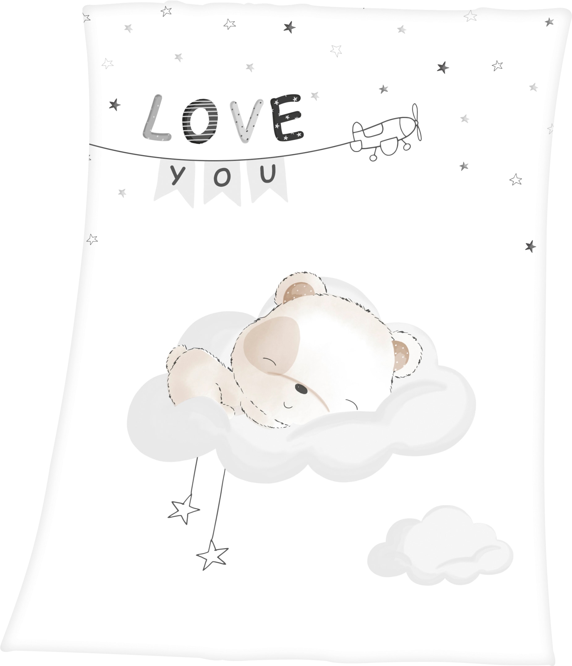 Baby Best Babydecke »Sleeping little bear«, mit niedlichem Teddy Design und Schriftzug,...