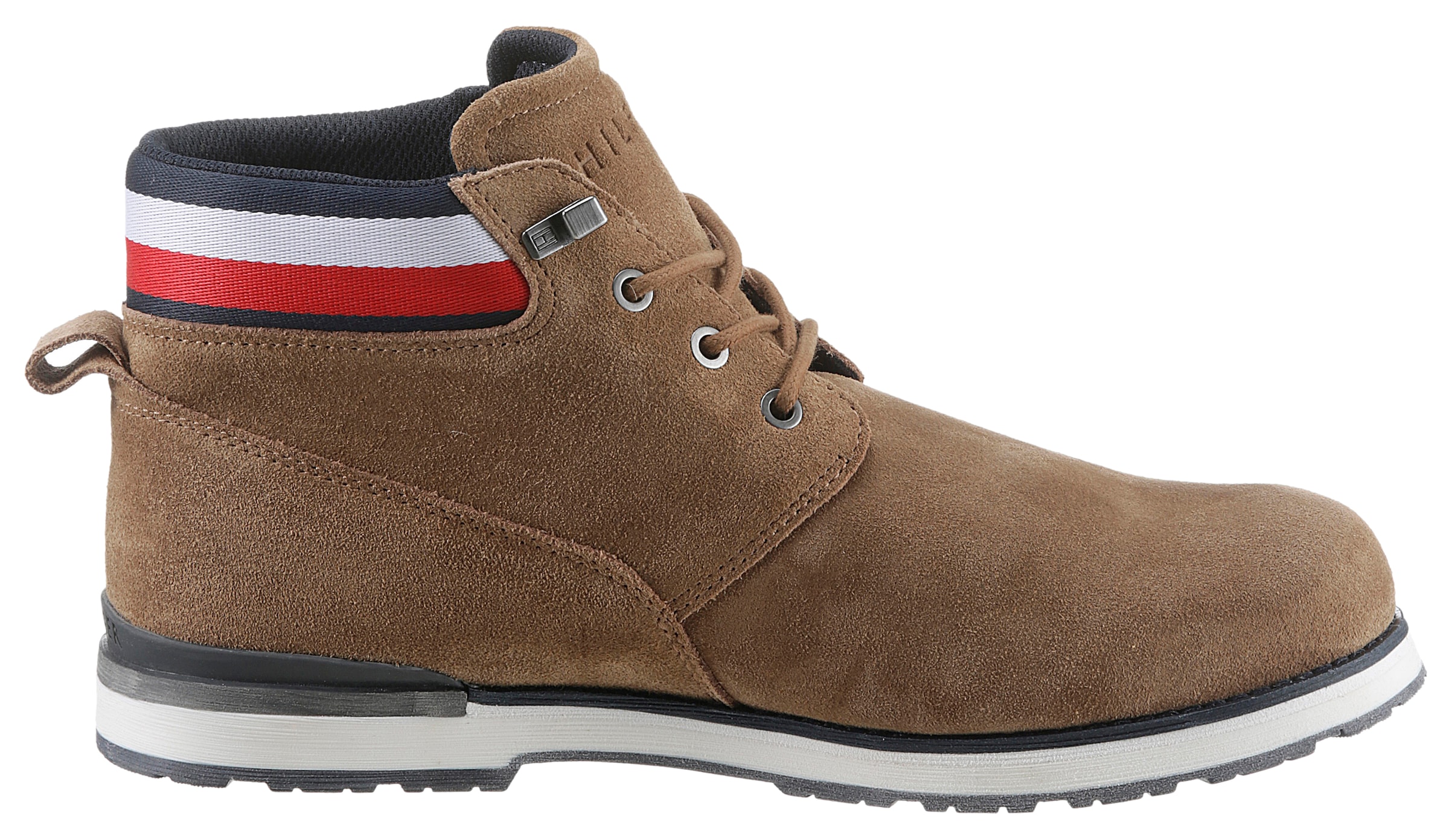 Tommy Hilfiger Schnürboots »CORE HILFIGER SUEDE BOOT«, mit Anziehlasche