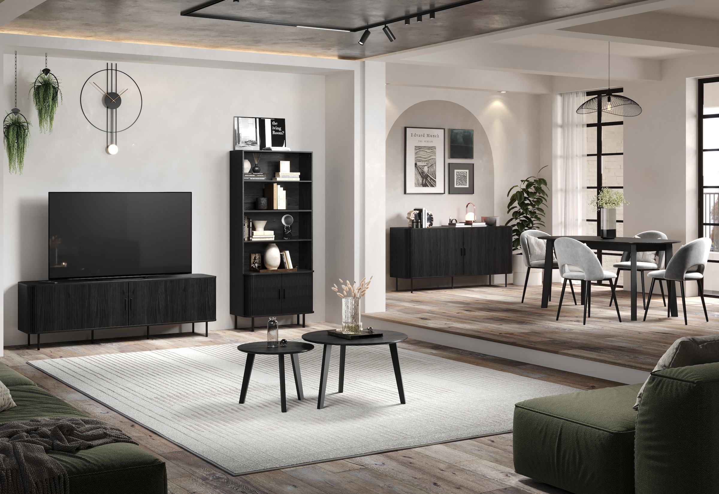 INOSIGN Couchtisch »Ronda«, (Set, 2 St.), Beistelltische mit Massivholzfüssen - Masse (B/T/H) 50-70/39-45/50-70 cm