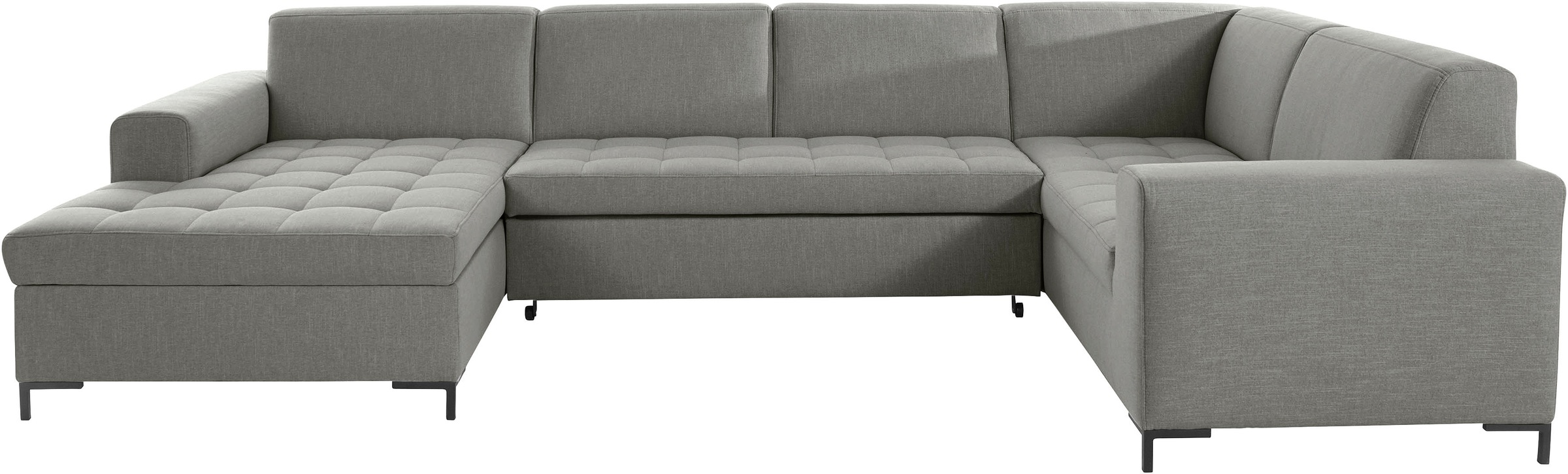 GOODproduct Wohnlandschaft »Grazzo U-Form«, hochwertige Stoffe aus recyceltem Material, Steppung im Sitzbereich