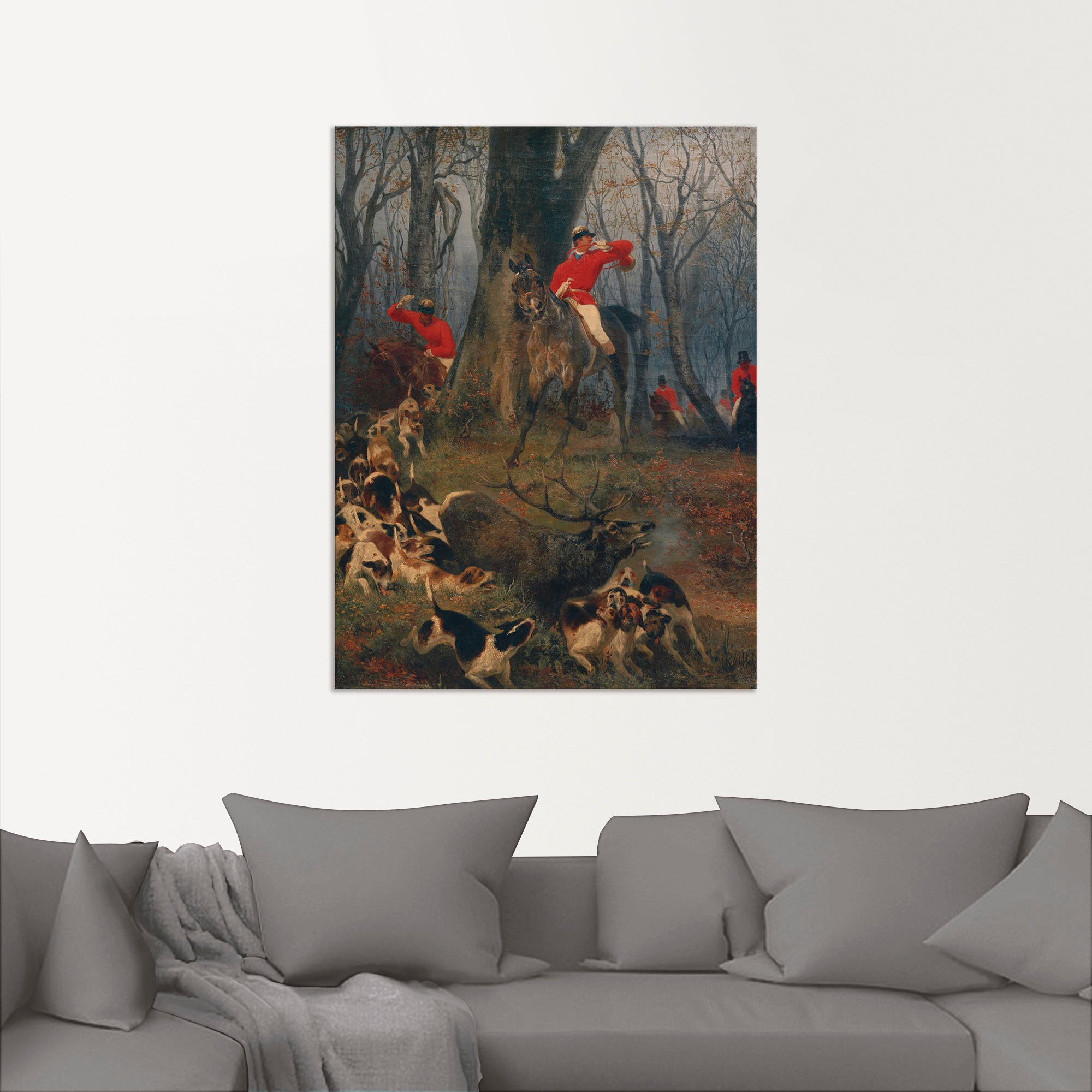 Artland Wandbild »Parforcejagd«, Reitbilder, (1 St.), als Alubild, Leinwandbild, Wandaufkleber oder Poster in versch. Grössen