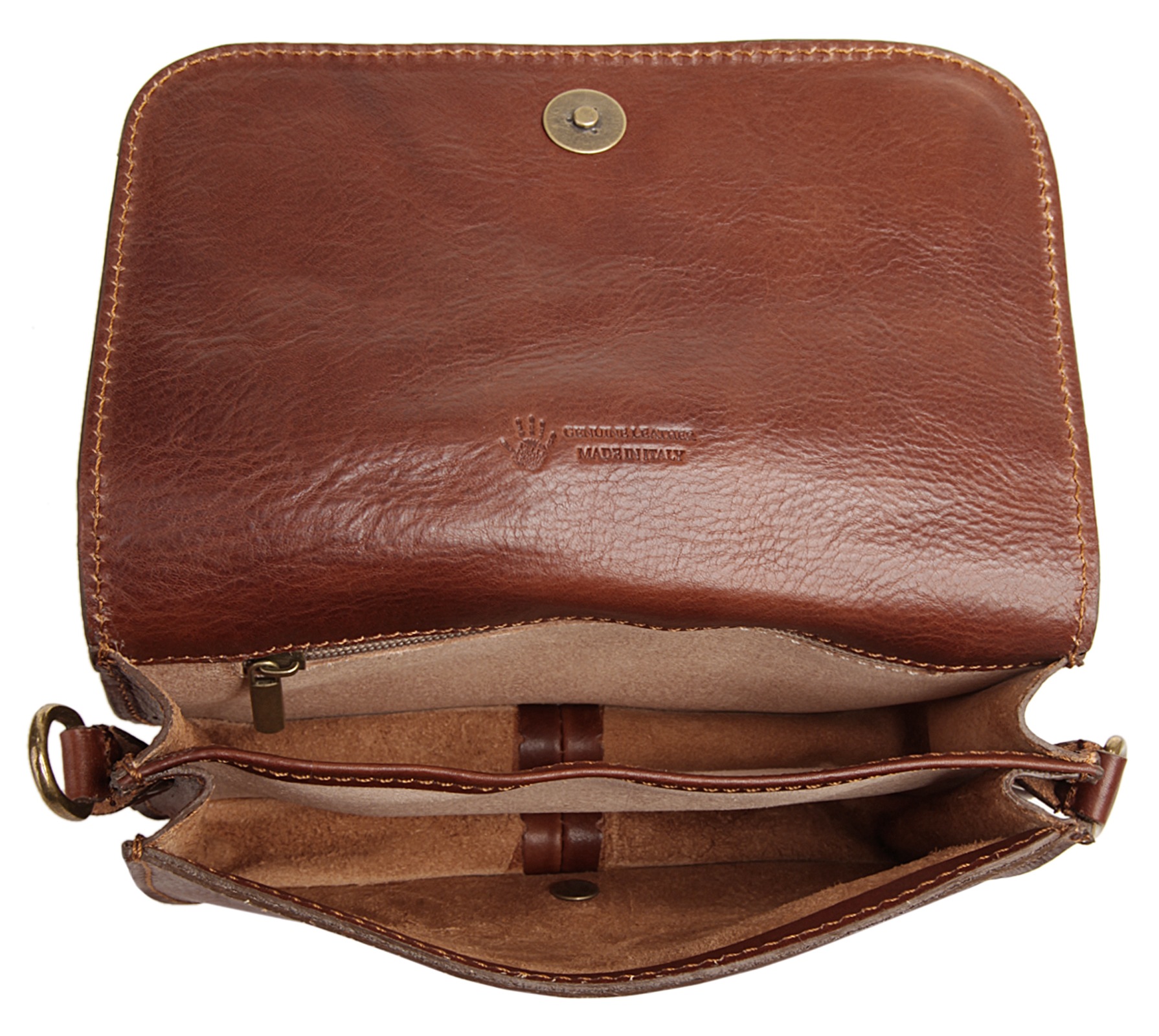 Piké Umhängetasche, echt Leder, Made in Italy