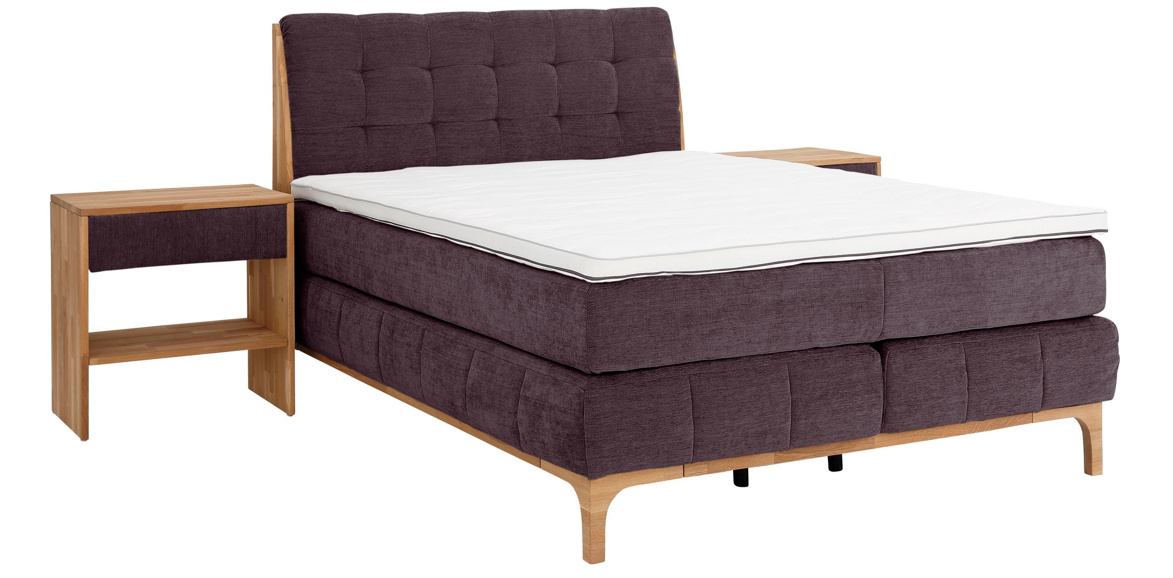 GOODproduct Boxspringbett »Jelle«, (5 St.), zertifizierte, recycelte Bezugsstoffe, verschiedene Ausführungen