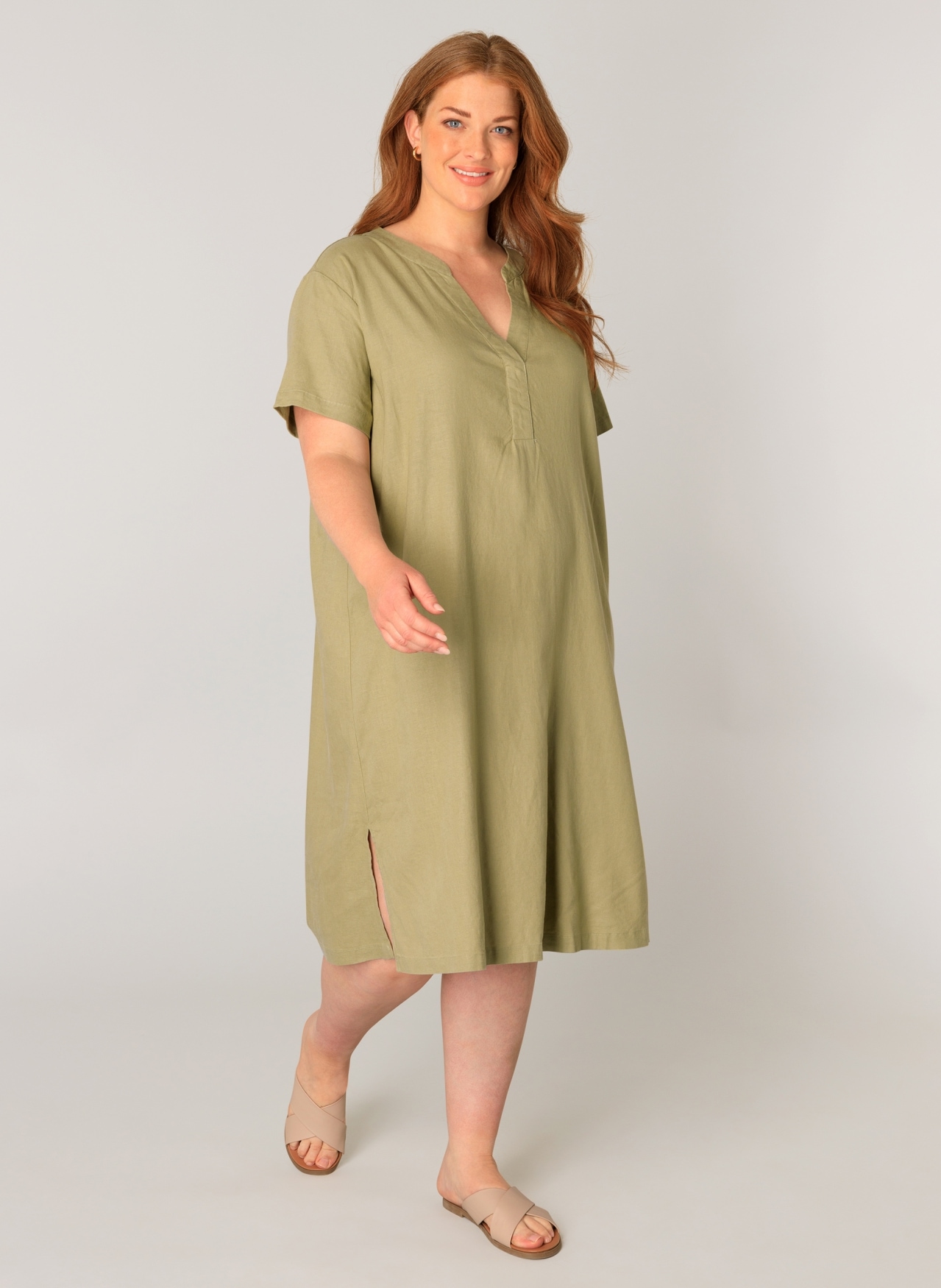 Base Level Curvy Tunikakleid »Yacinthe«, mit Leinen