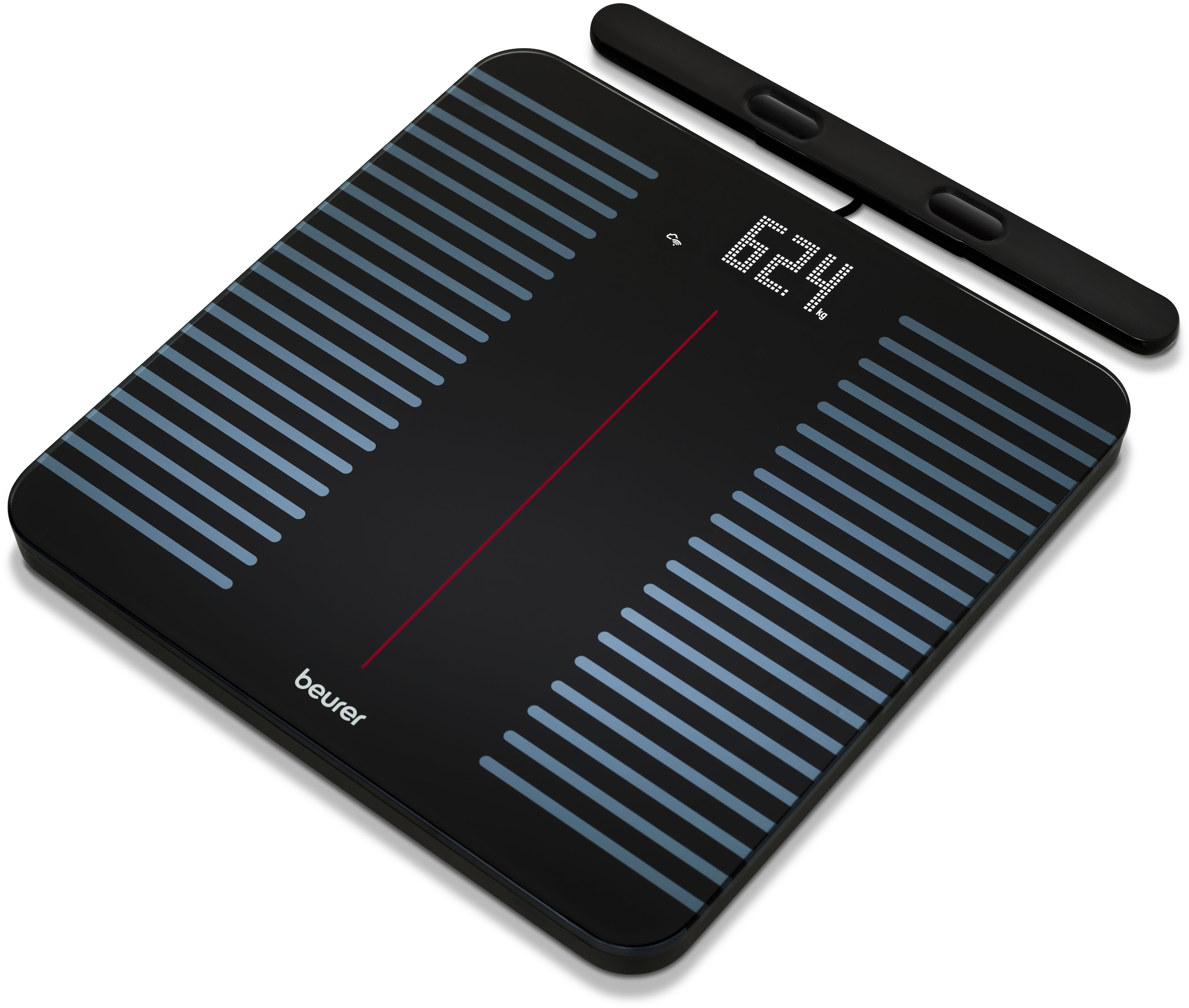 BEURER Körper-Analyse-Waage »BF 990 Diagnosewaage zur Ganzkörperanalyse, 180 kg, App-Verbindung« Mit Handsensoren und App-Anbindung via WIFI/Bluetooth, 25 Messwerte
