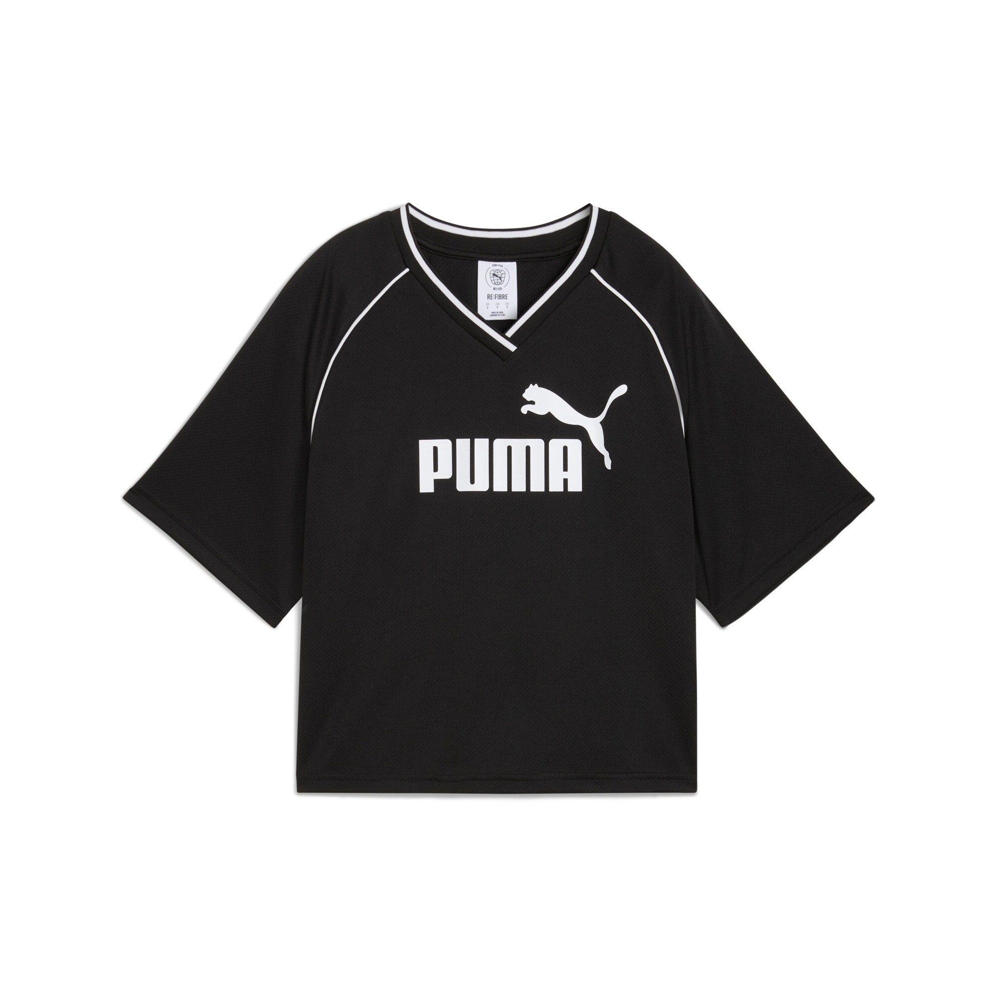 PUMA T-Shirt »ESS RELAXED CROPPED FOOTBALL JERSEY«