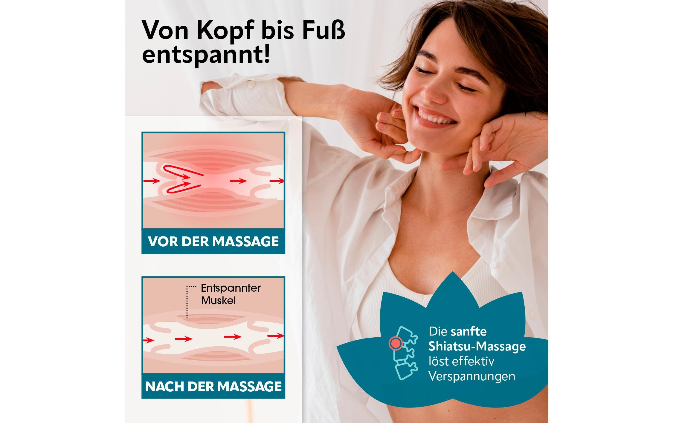 VITALmaxx Nacken-Massagekissen »12 V, Schwarz«