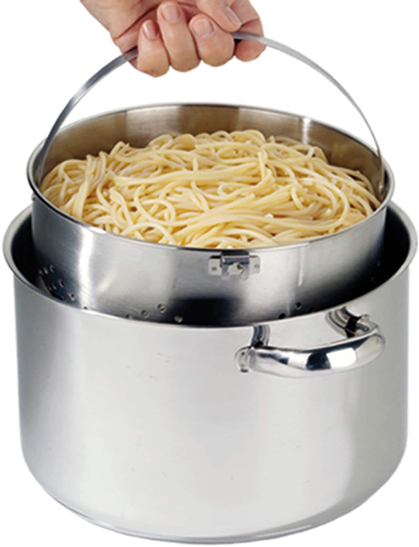 BEYOND Topf-Set, Edelstahl 18/8, (Set, 3 tlg., 1 Kochtopf mit Glasdeckel Ø 24 cm, 1 Siebeinsatz Ø 21,5 cm), Kochen,Braten,Schmoren,Backen,Dünsten,Dämpfen,Blanchieren,Induktion