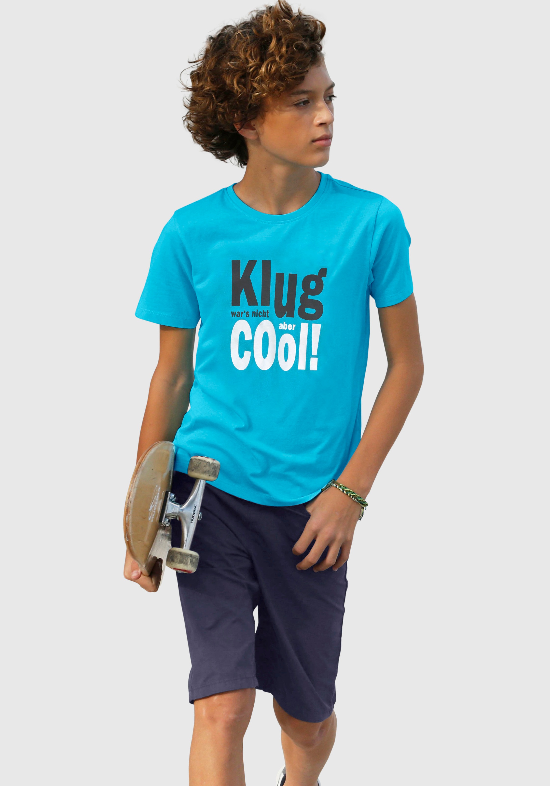 KIDSWORLD T-Shirt »KLUG WAR´S NICHT...ABER COOL«, Spruch