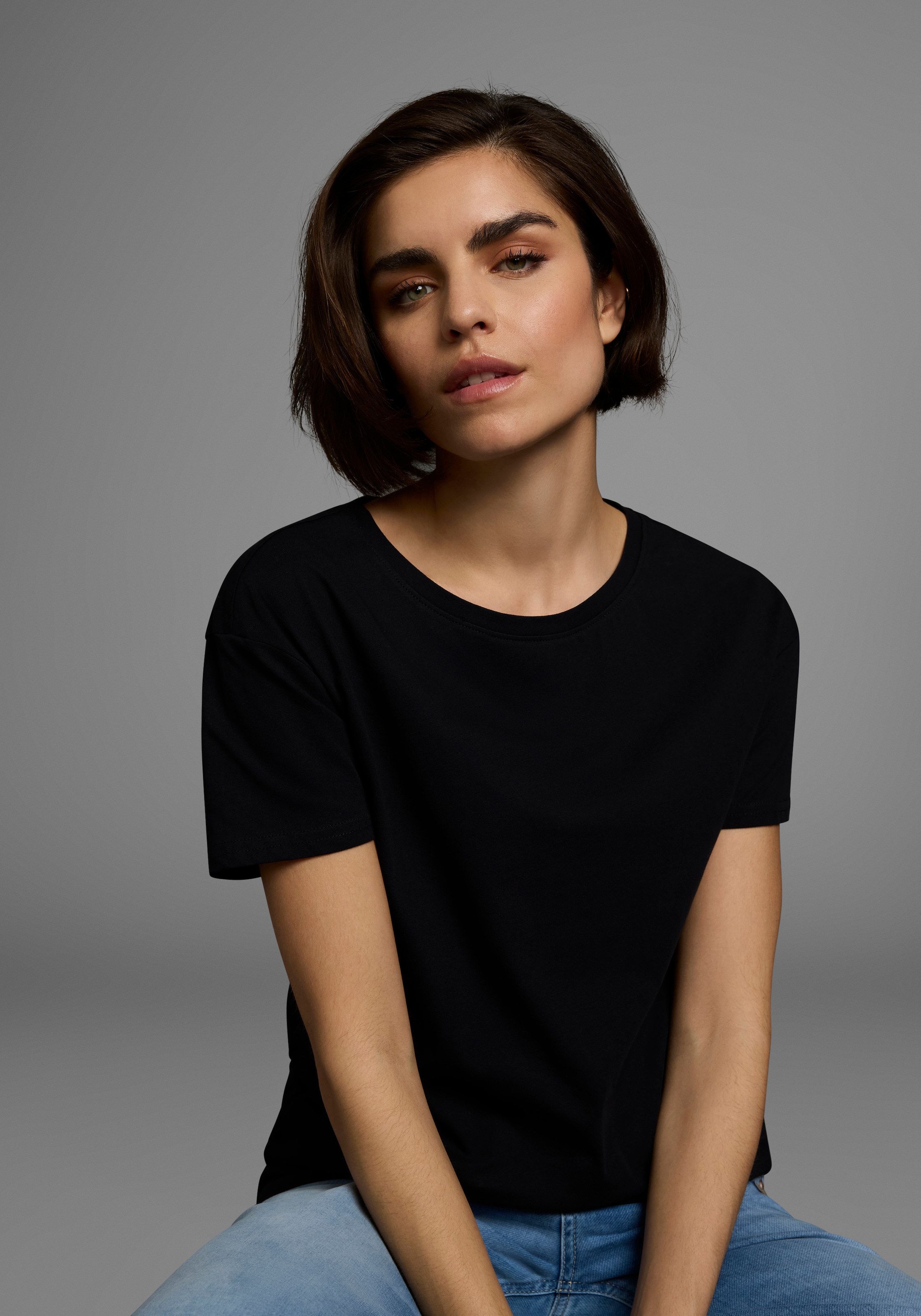 AJC T-Shirt, oversize Passform, Basic, aus Baumwolle