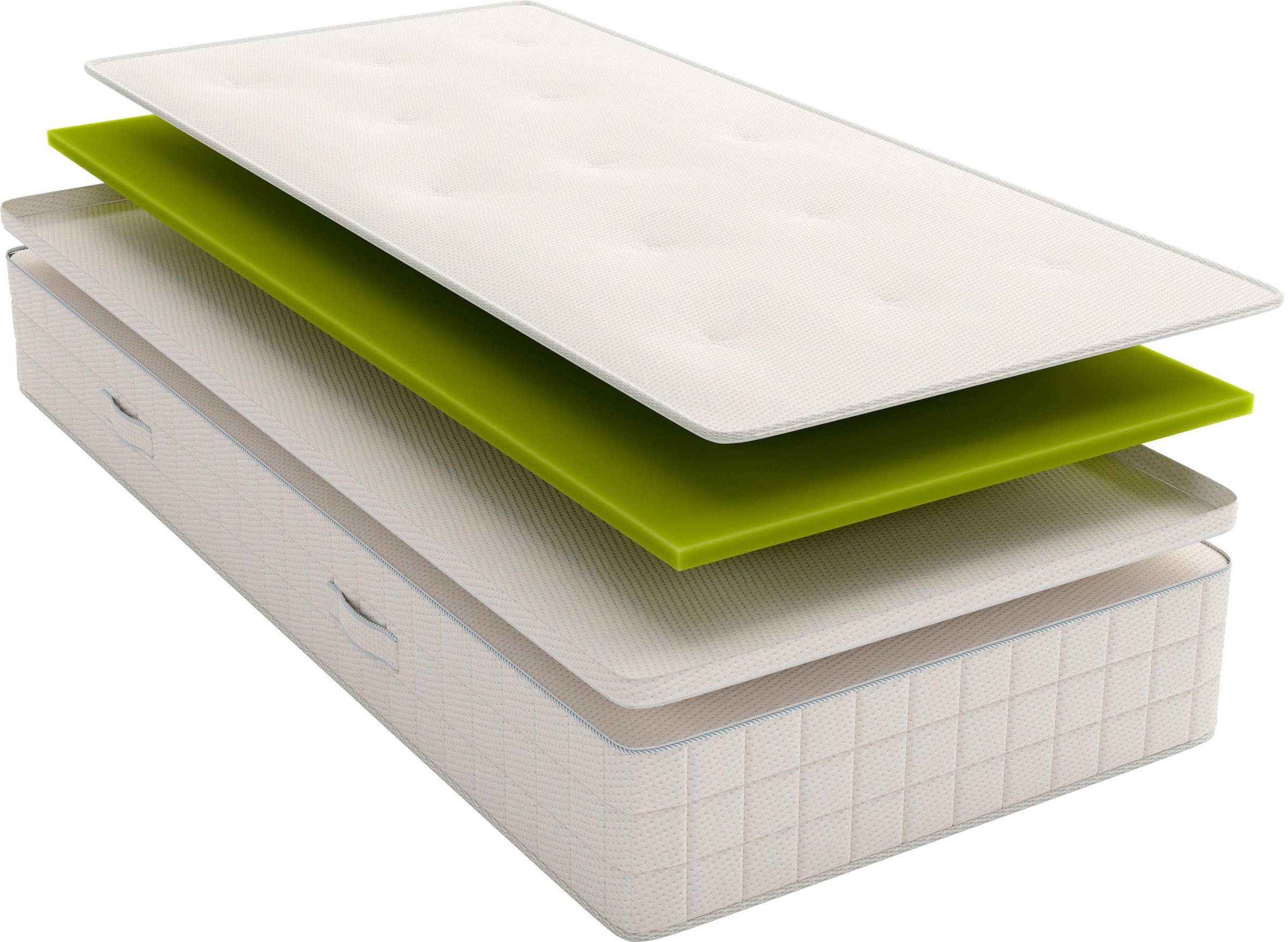 Schlaraffia Boxspringmatratze »Air Boxspring mit Topper«, 33 cm hoch, Raumgewicht: 43 kg/m³, 882 Federn, (1 St.), mit abnehmbaren Topper