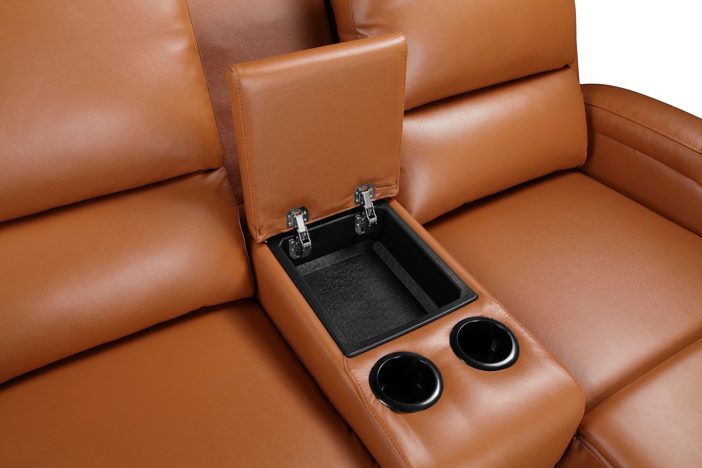 Home affaire Ecksofa »NAPORI Multimediasofa, 3er Kinosessel XXL, L-Form, 3 Bezugsstoffe«, Kinosofa mit Relaxfunktion, Getränkehalter, Staufach und Staukasten