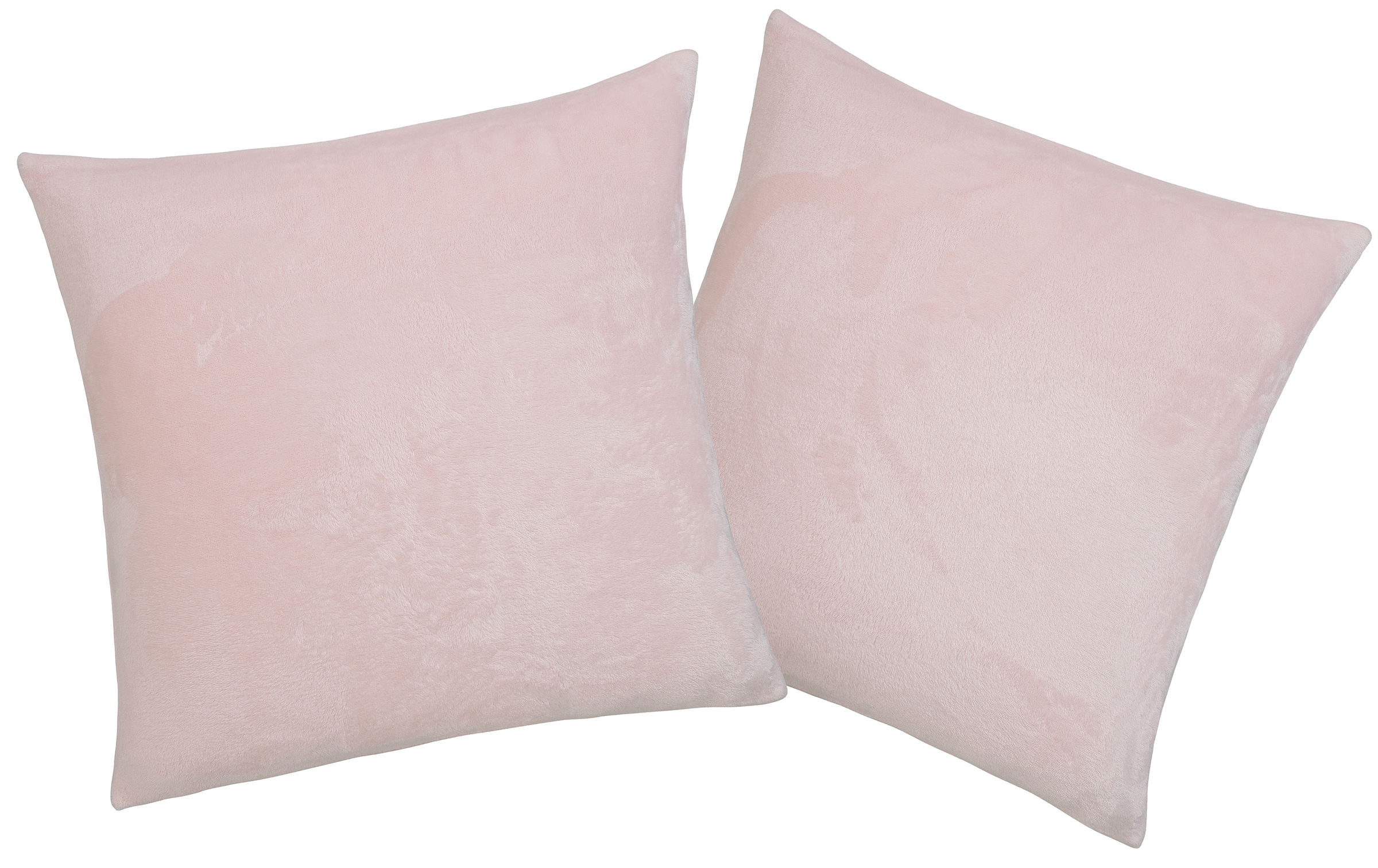 my home Dekokissen »Jil«, aus super weichem Kuschelfleece, Kissenhüllen ohne Füllung, 2 Stück