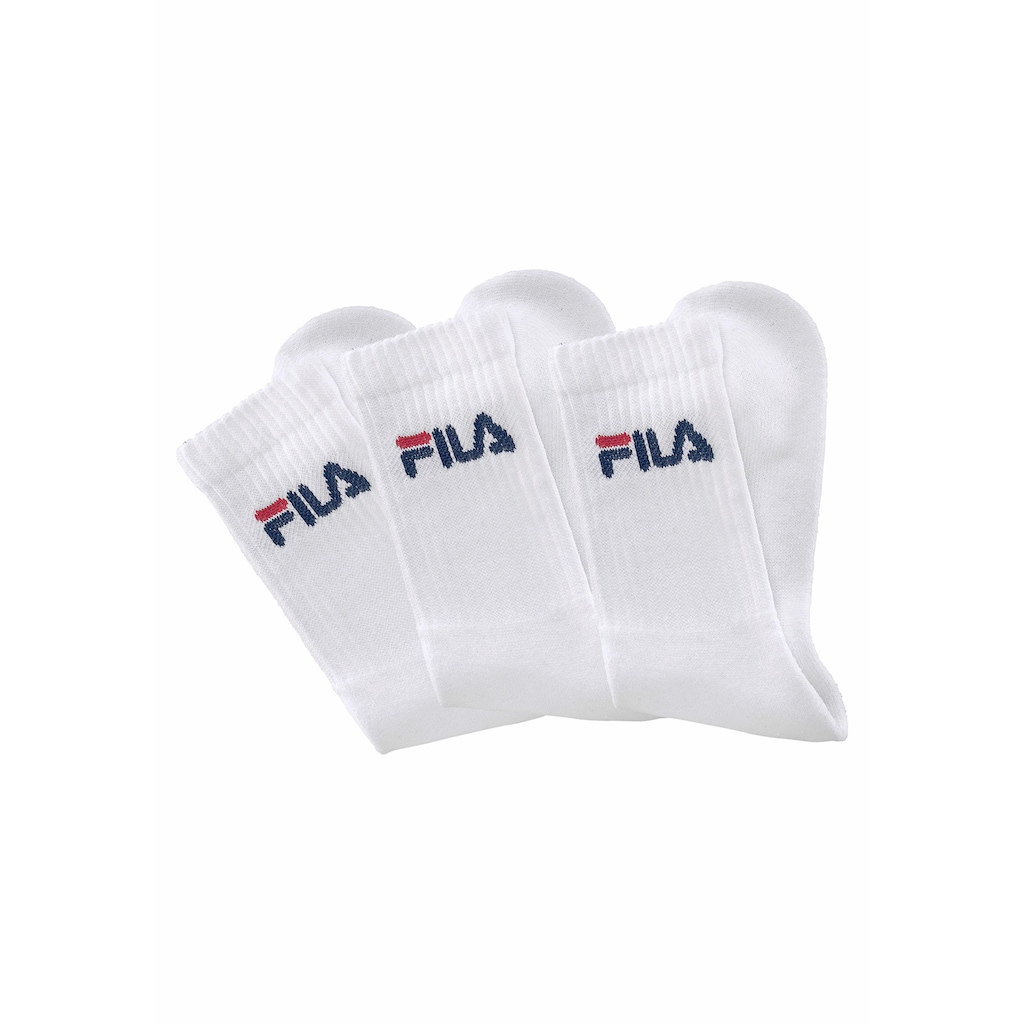 Fila Tennissocken, (3 Paar), mit verstärkten Belastungszonen