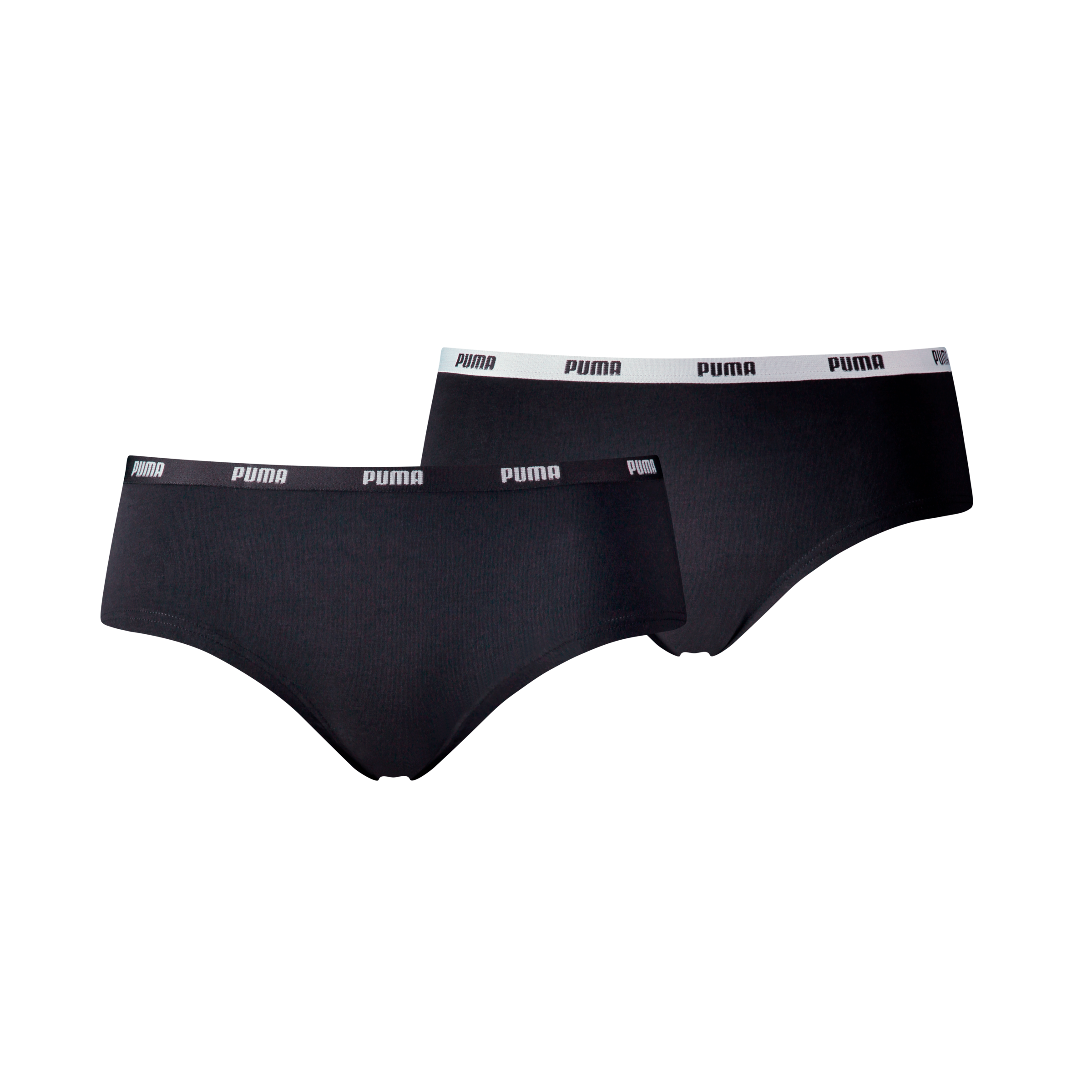 PUMA Hipster »PUMA WOMEN HIPSTER 2P« 2er Pack, Mit elastischem Logobund
