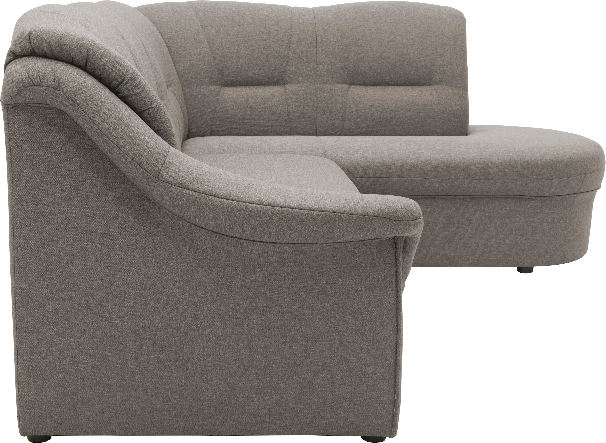 DOMO collection Ecksofa »Faenza für kleine Räume, Stellmasse 232,176cm, komfortabel, L-Form«, mit Ottomane, zeitlos, elegante Armlehnen, wahlweise mit Bettfunktion