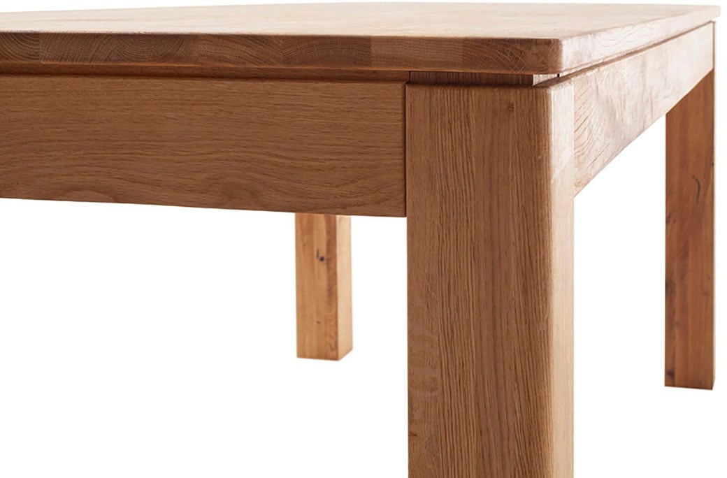 MCA furniture Esstisch »ETNA 4-Fuss Tisch«, (Einzelstück), Massivholz,durchgehende Lamelle,Stollenfuss 10x10cm,Tischplatte 2,5cm