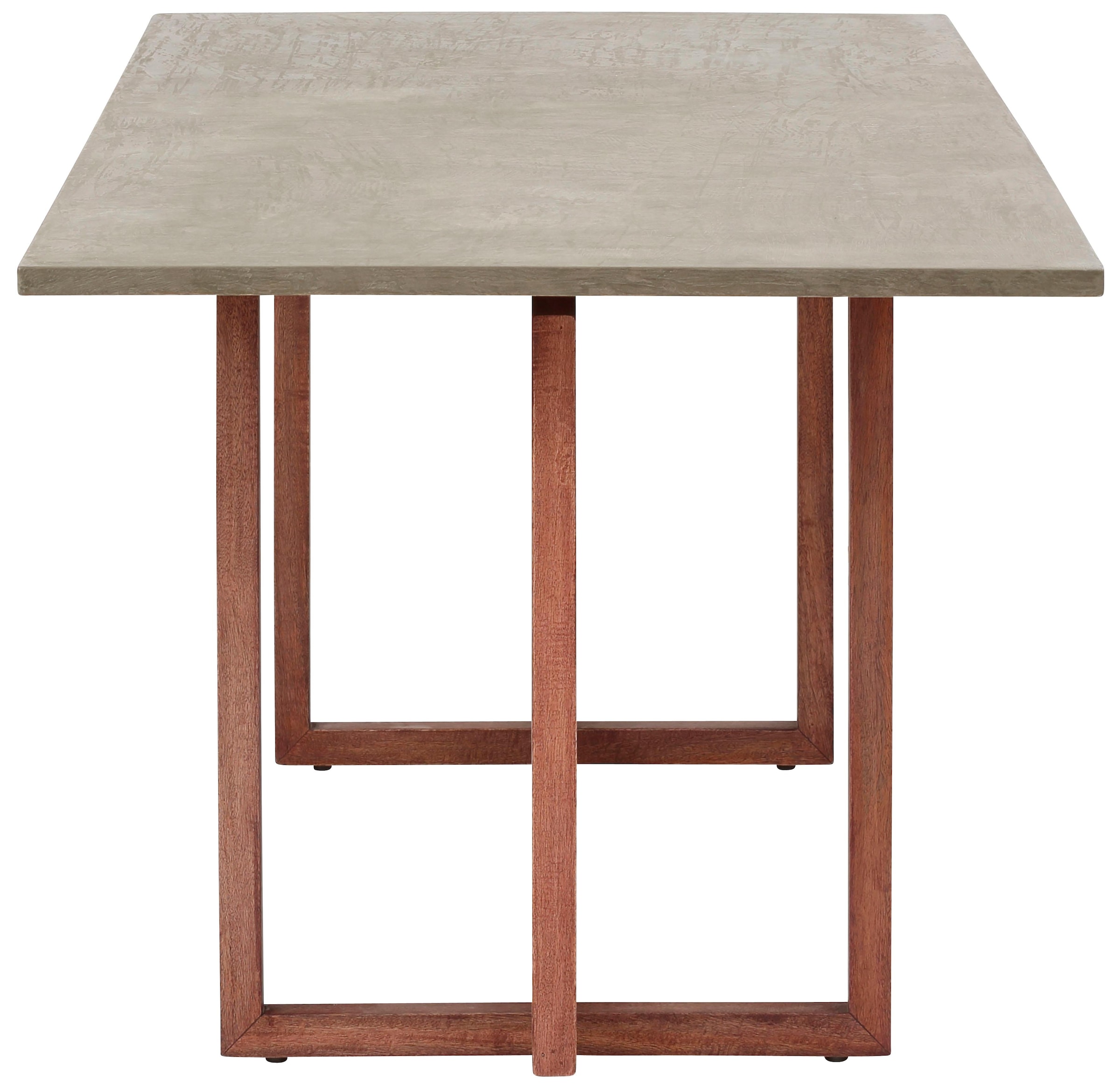 Home affaire Esstisch »Beton«, aus massiven Mangoholz, Tischplatte im Beton- Optik Look, Breite 180 cm online kaufen | Jelmoli-Versand