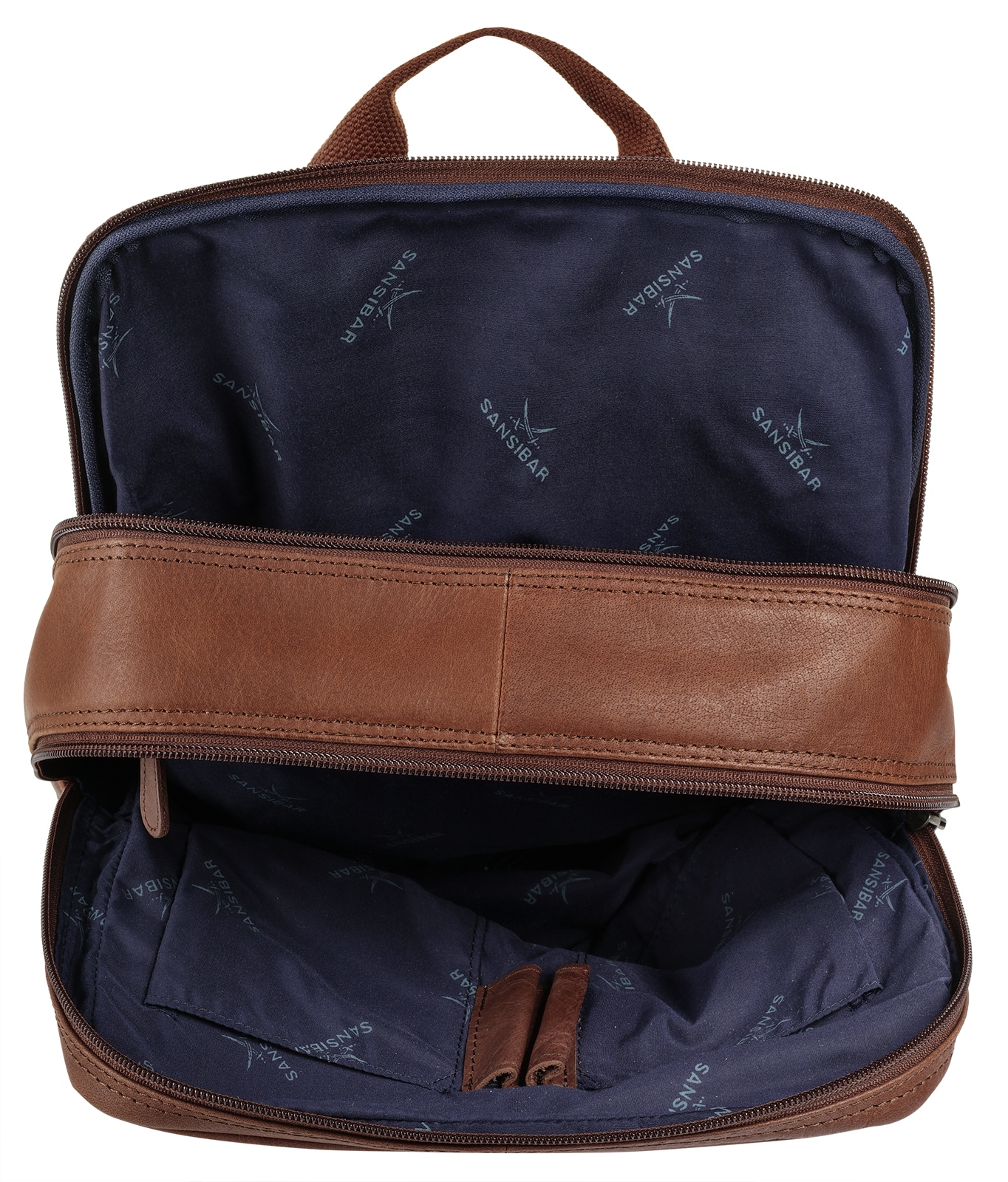 Sansibar Laptoprucksack, echt Leder