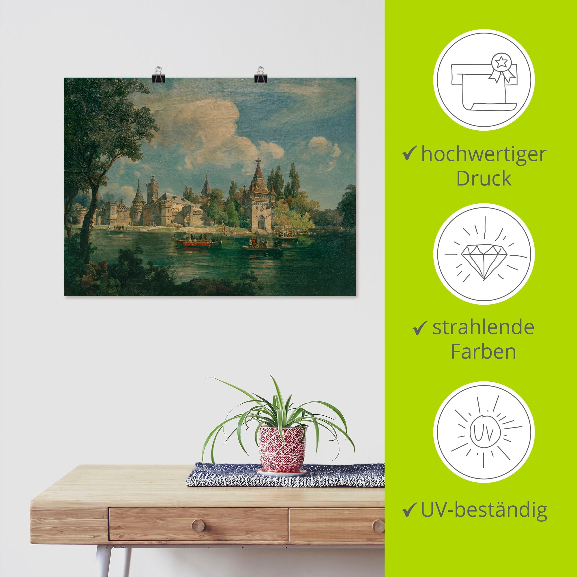 Artland Kunstdruck »Schloss Laxenburg«, Gebäude, (1 St.), als Alubild, Leinwandbild, Wandaufkleber oder Poster in versch. Grössen