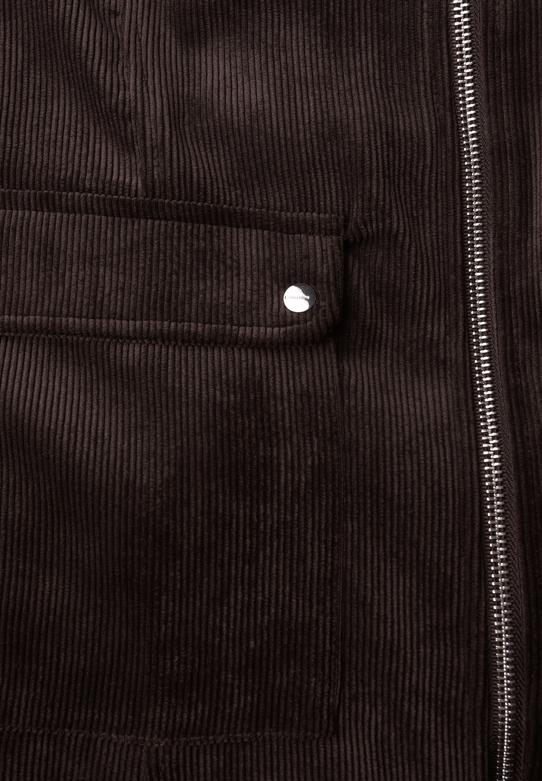 STREET ONE Cordjacke »Short Corduroy«, ohne Kapuze, im College-Style