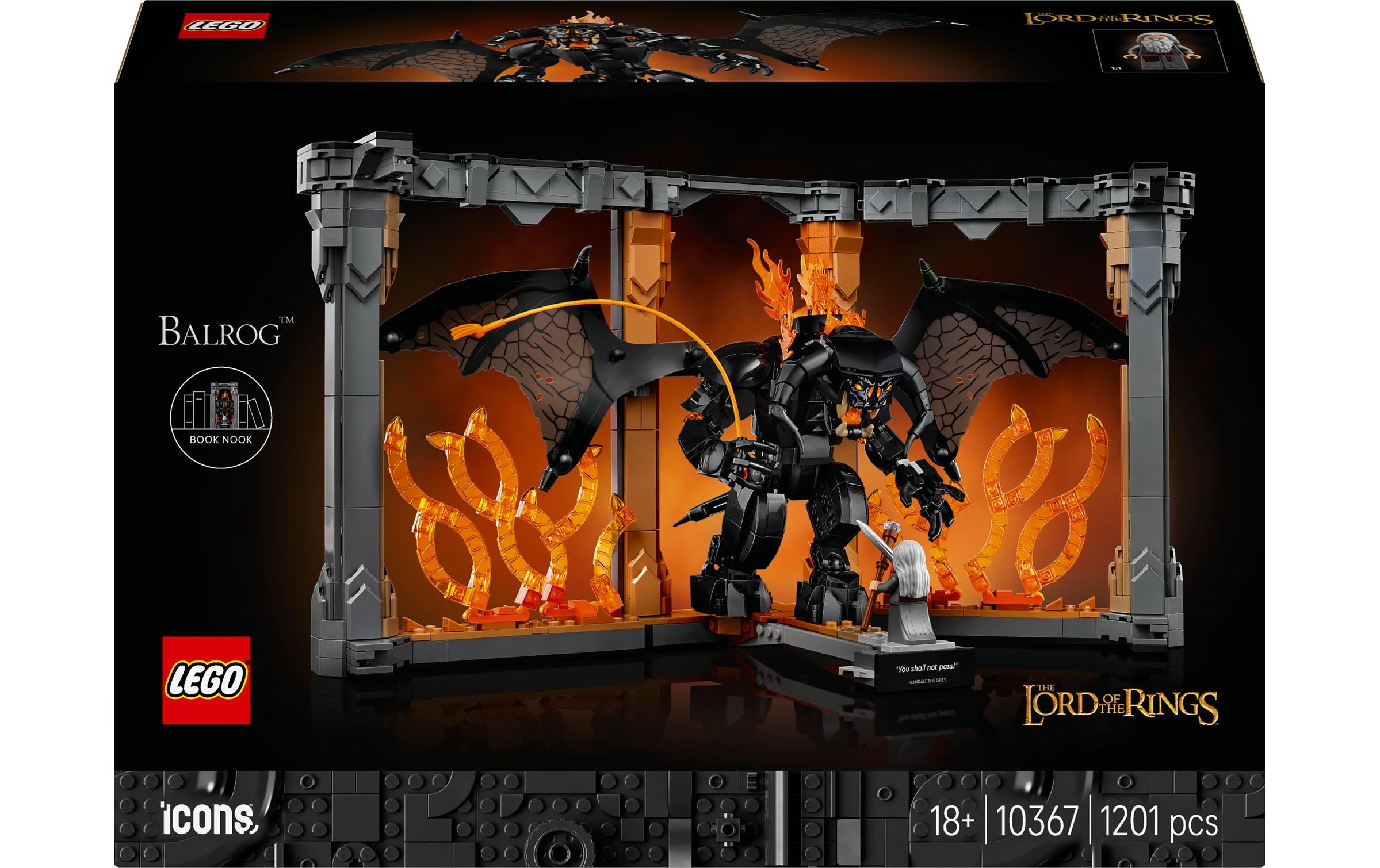 LEGO Spielbausteine "Icons Der Herr der Ringe: Balrog Bücherstütze 10367"