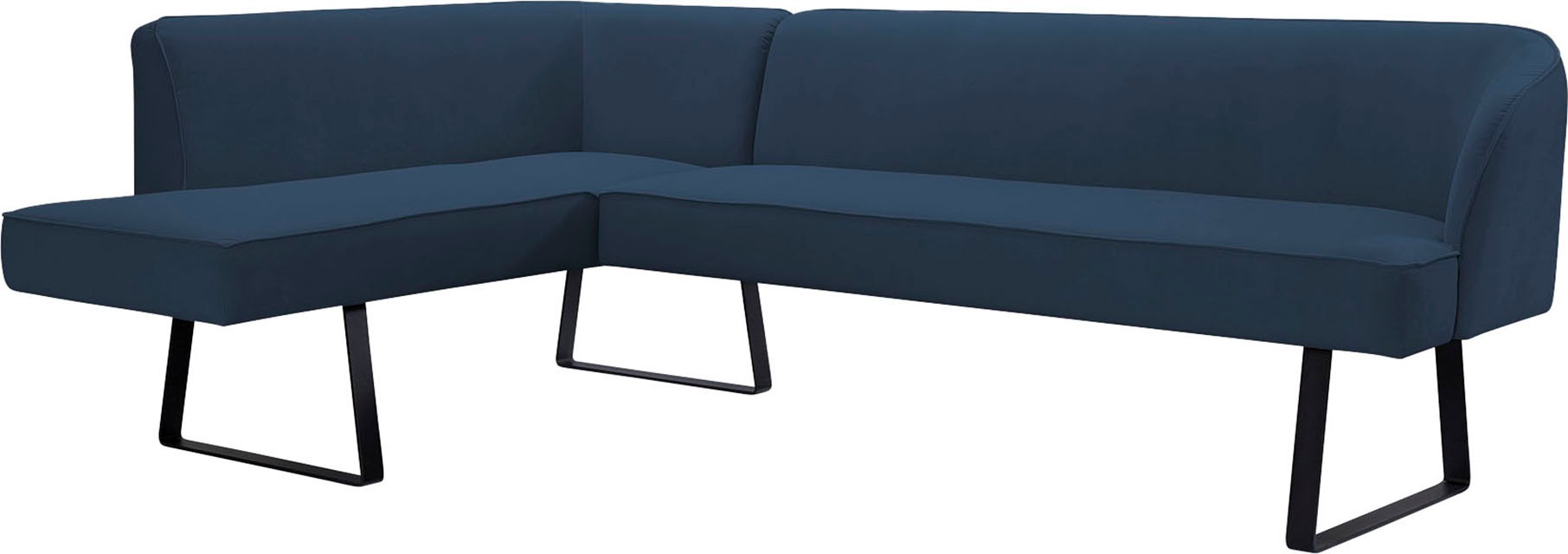 exxpo - sofa fashion Eckbank »Americano«, mit Keder und Metallfüssen, Bezug in verschiedenen Qualitäten