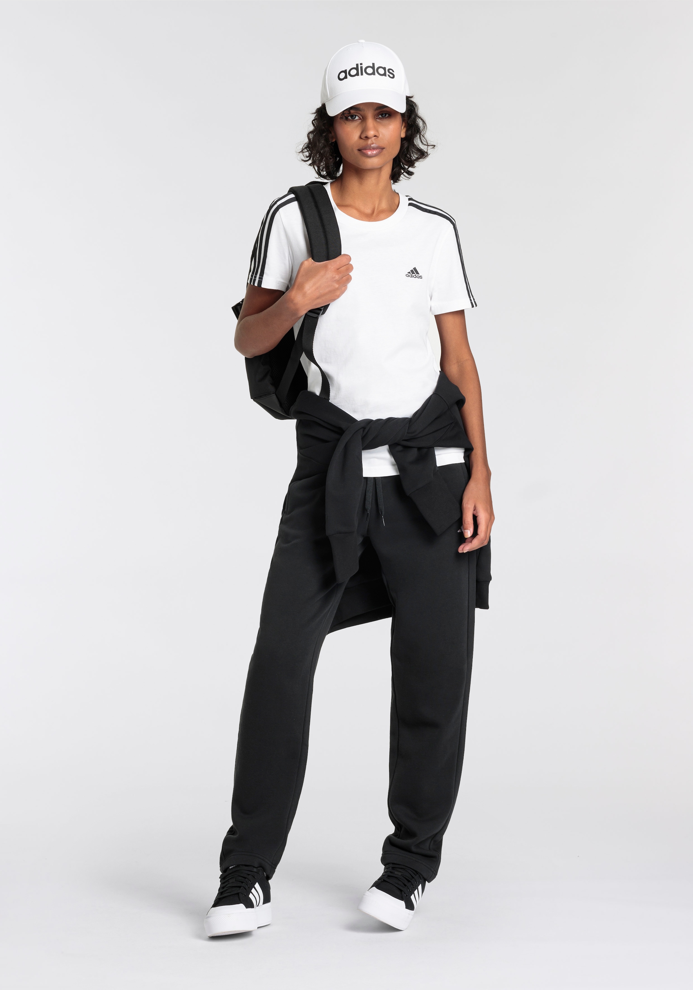 adidas Sportswear T-Shirt »LOUNGEWEAR ESSENTIALS SLIM 3-STREIFEN«