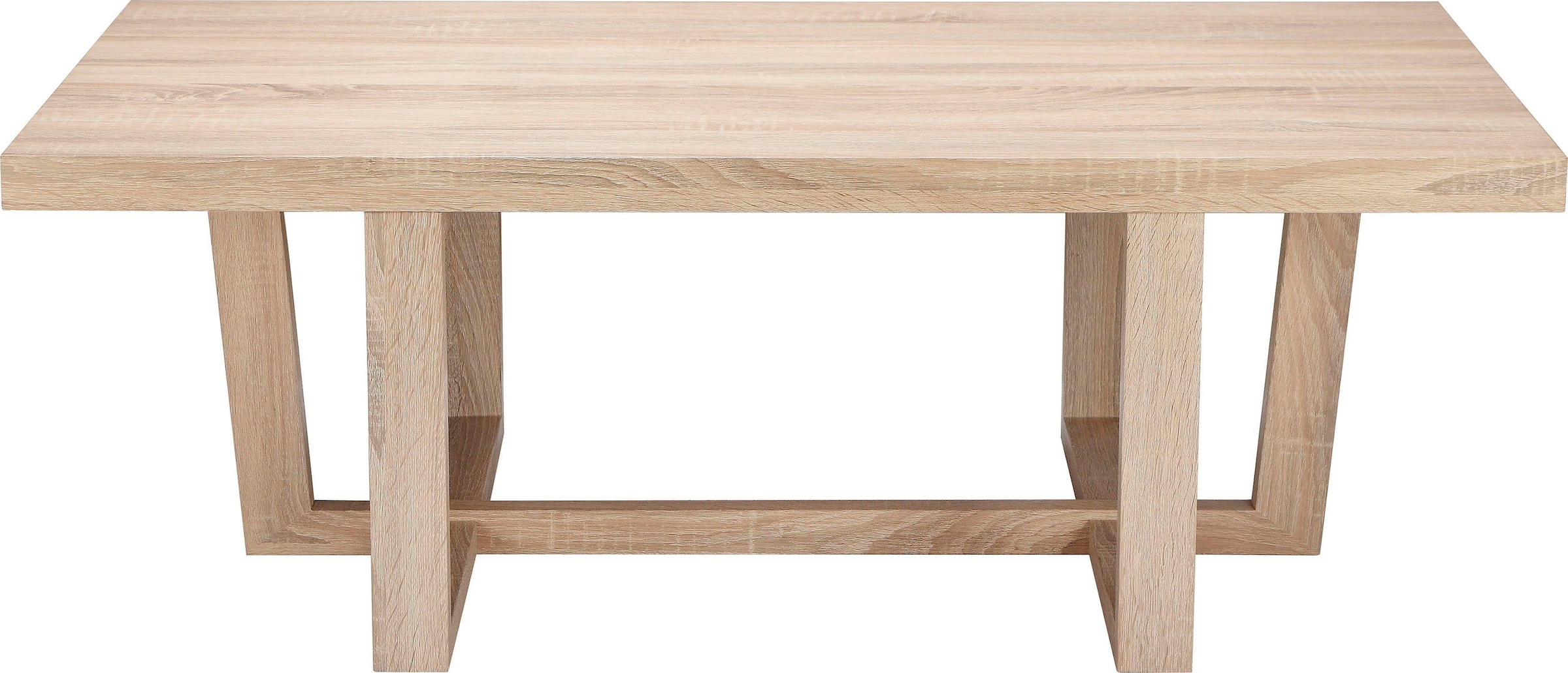 andas Couchtisch »Sloan«, mit einem online shoppen | Beingestell, Jelmoli-Versand Tischplatte besonderen mit einer Holzoptik
