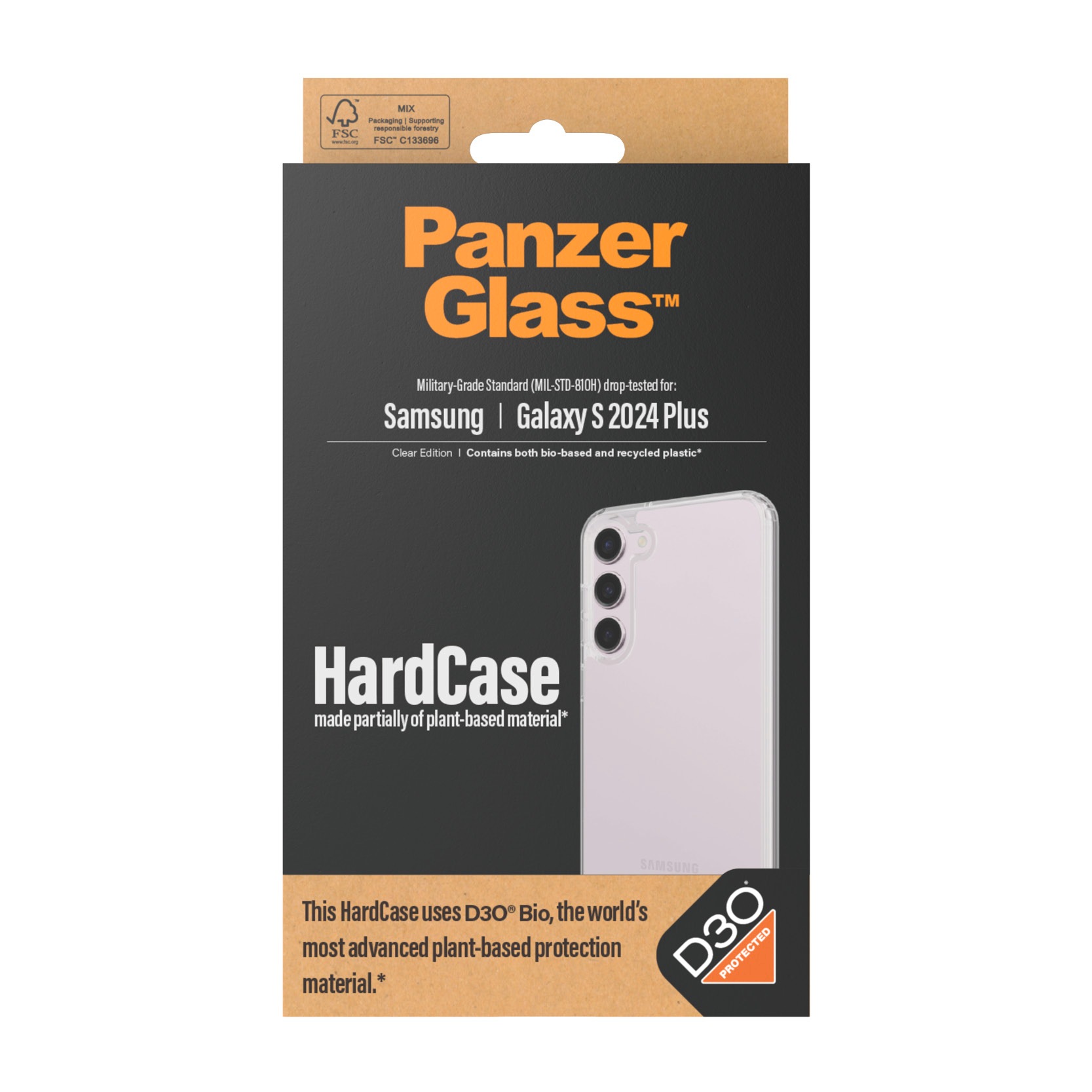 PanzerGlass Handyhülle »HardCase aus D3O für Samsung Galaxy S24 Plus«, Militärstandard MIL-STD 810H Backcover Schutzhülle stossfest kratzfest