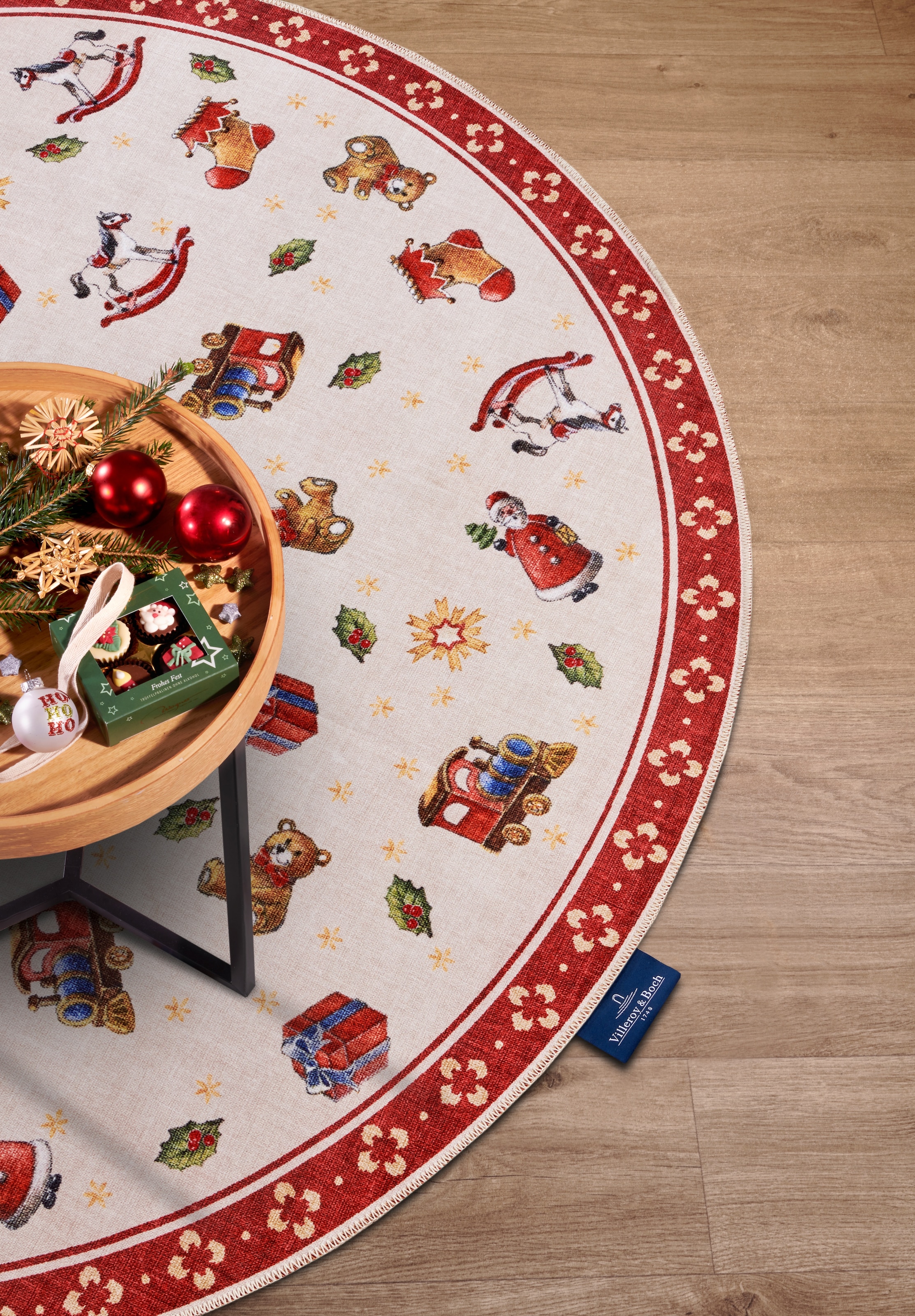 Villeroy & Boch Teppich »Nostalgic Toy's Delight, eckig, rund und Läufer«, rechteckig, 3 mm Höhe, Weihnachten, Wohnzimmer, Flur, Geschenk, Toys Delight, Dekoration