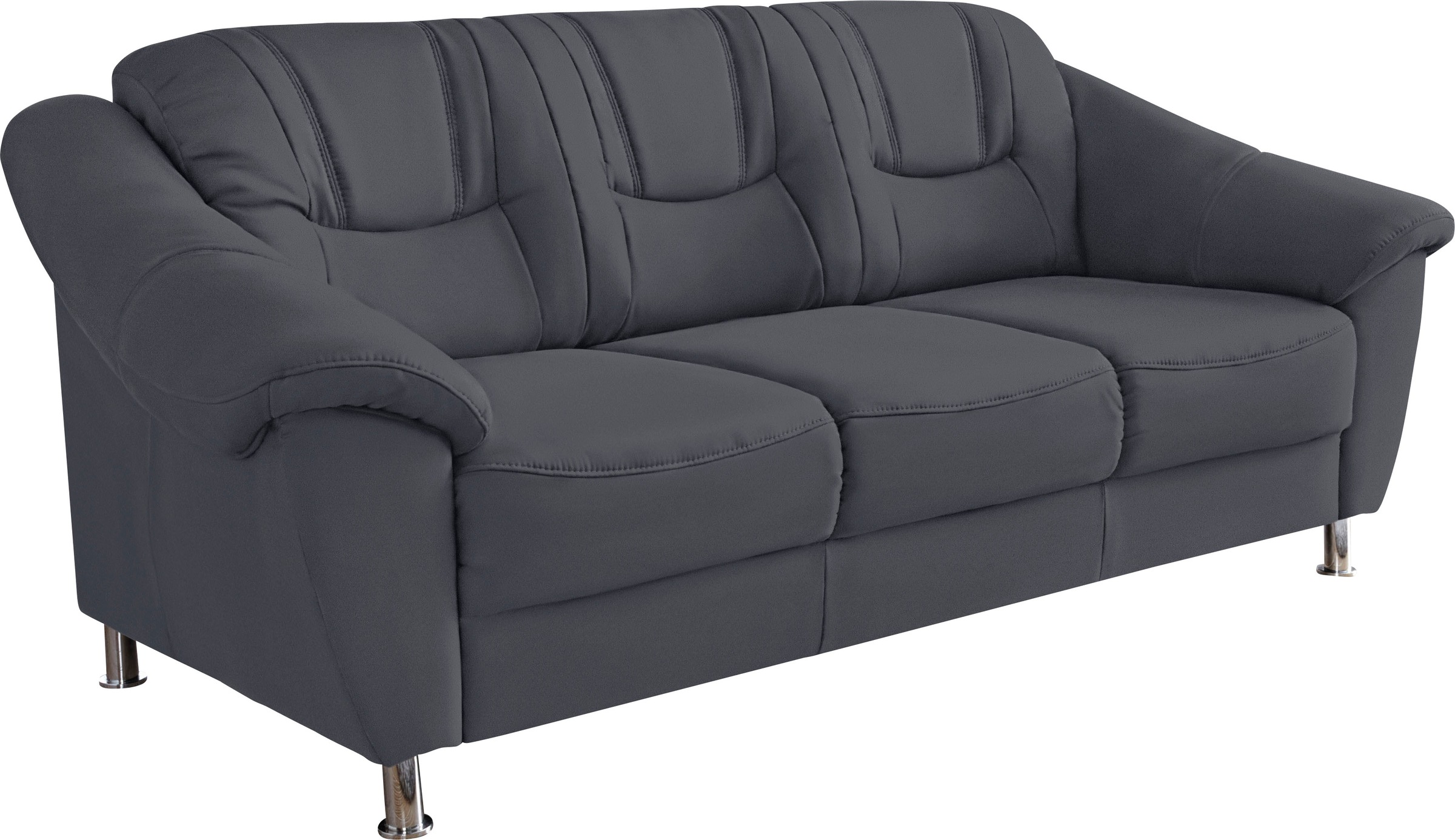 sit&more 3-Sitzer "Salsa, B: 202 cm, Federkern, komfortable Sitzhöhe 45 cm" Frei im Raum stellbar, 110 kg je Sitzplatz, zeitloses Design