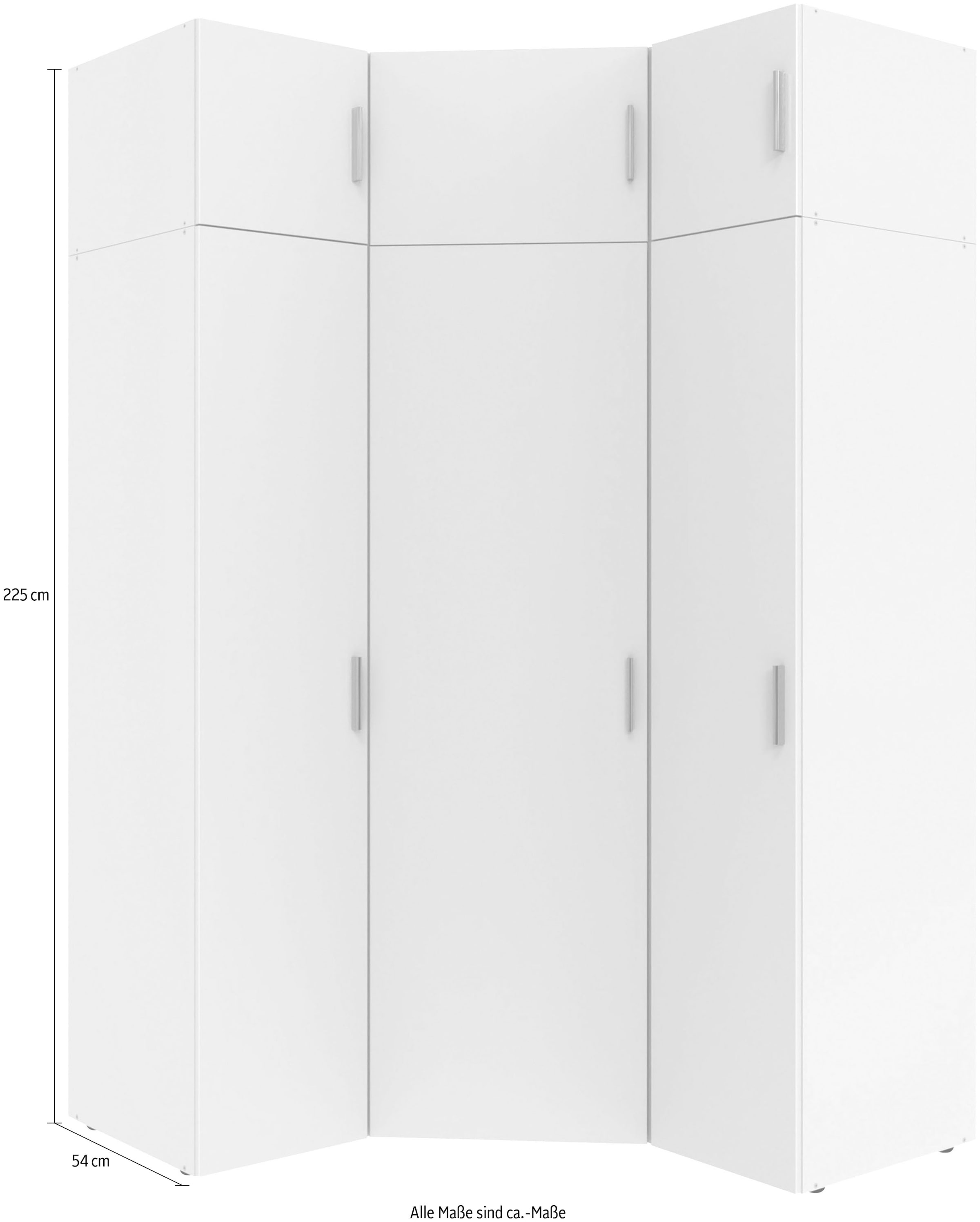 Wimex Schranksystem »Münster«, (Spar-Set, 6tlg: Eckschrank+ 2 Schränke 40cm und 50cm breit+ 3 Aufsatzmodule), Mehrzweckschrank