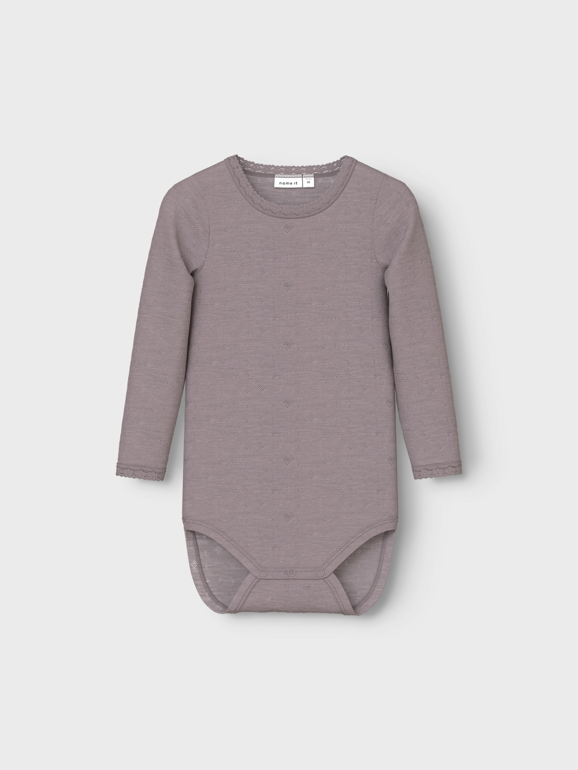 Name It Langarmbody »NMFWANG WOOL NEEDLE LS BODY SOLID NOOS«