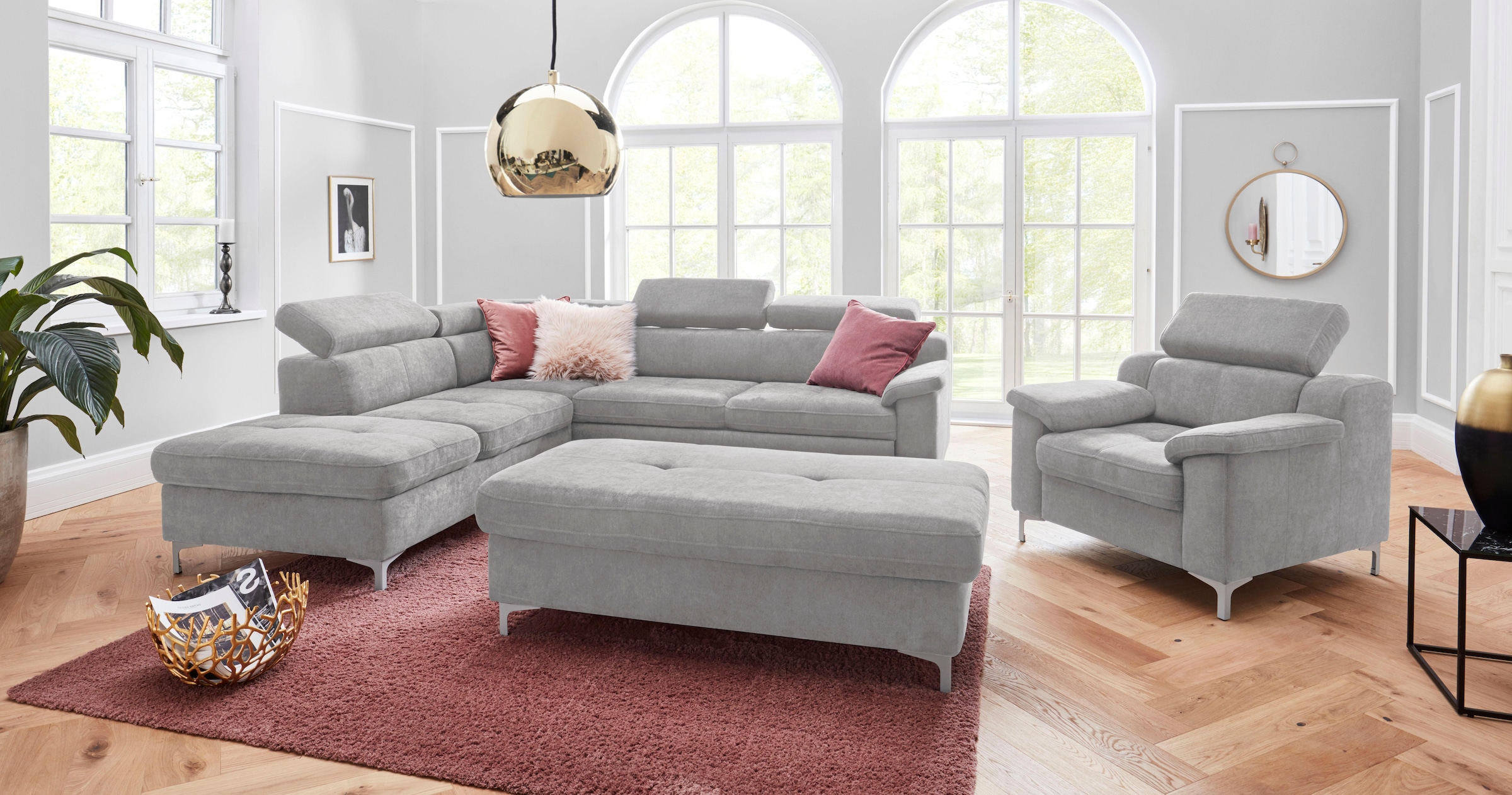 | kaufen Bettfunktion wahlweise sofa mit online Jelmoli-Versand Ecksofa »Florenz«, - fashion exxpo