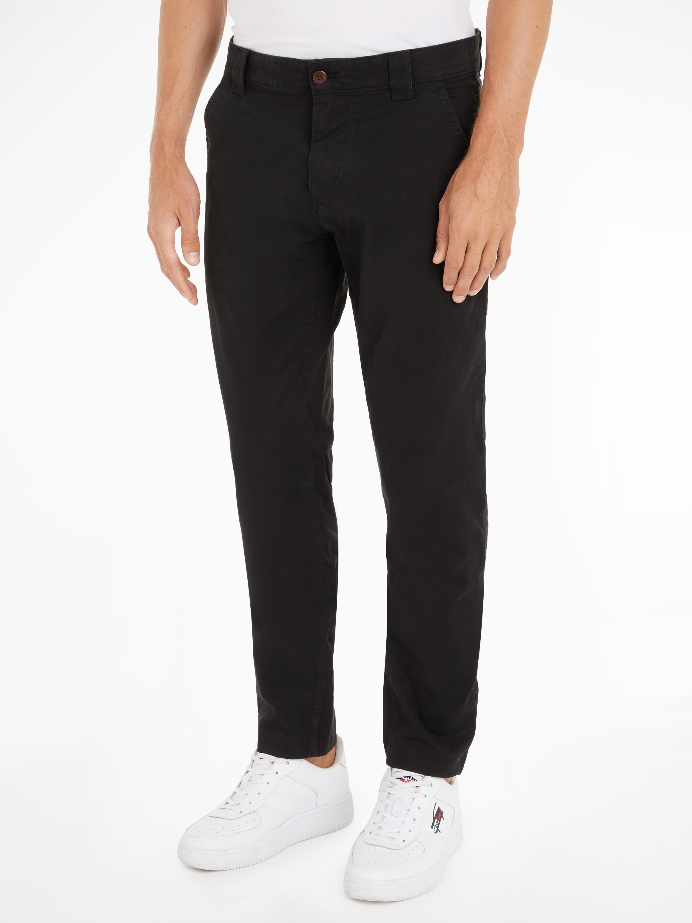 Tommy Jeans Chinohose "TJM SCANTON" mit Markenlabel