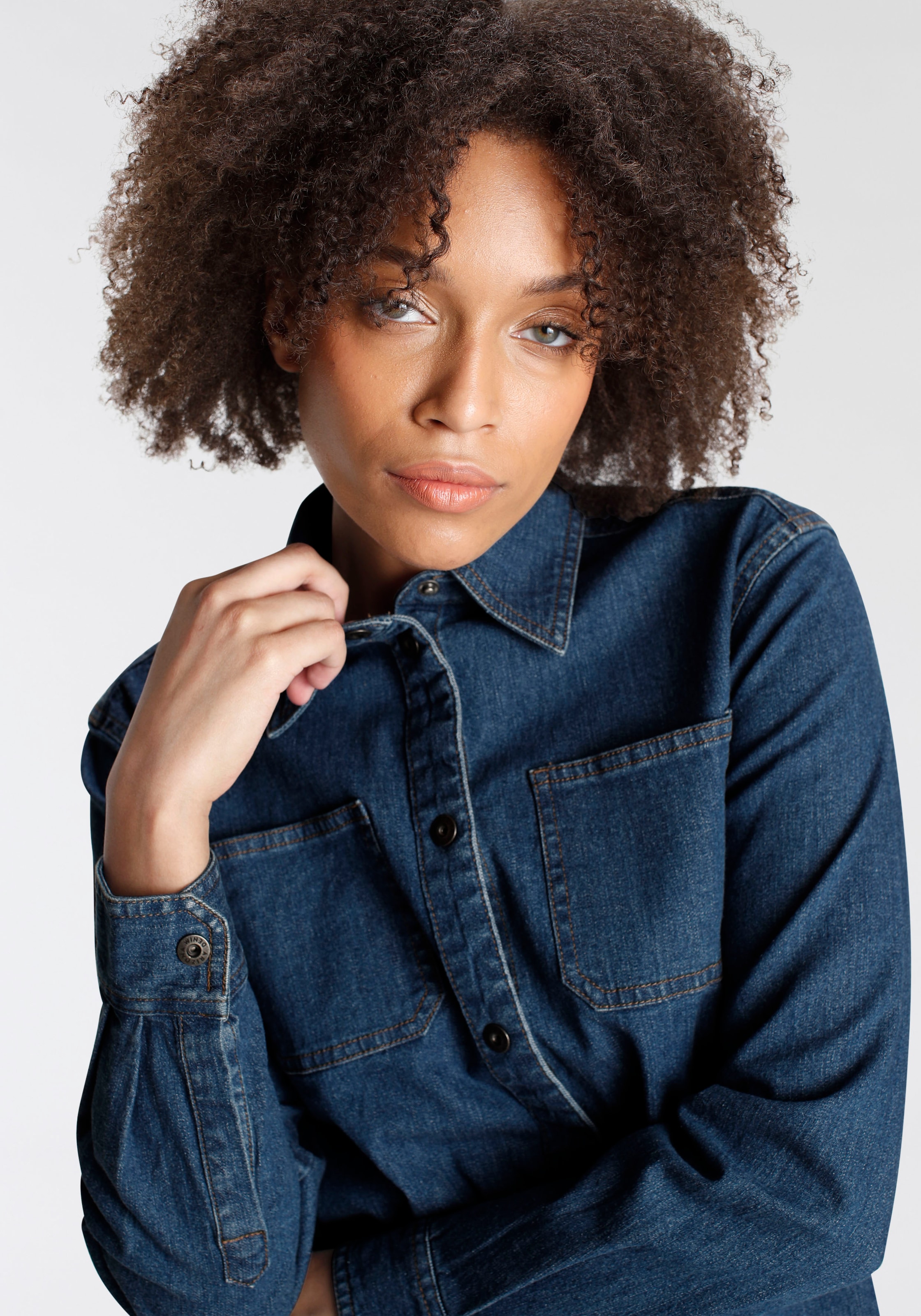 Arizona Jeansjacke »Shacket Denim - Hemdjacke«, Weiter geschnitten