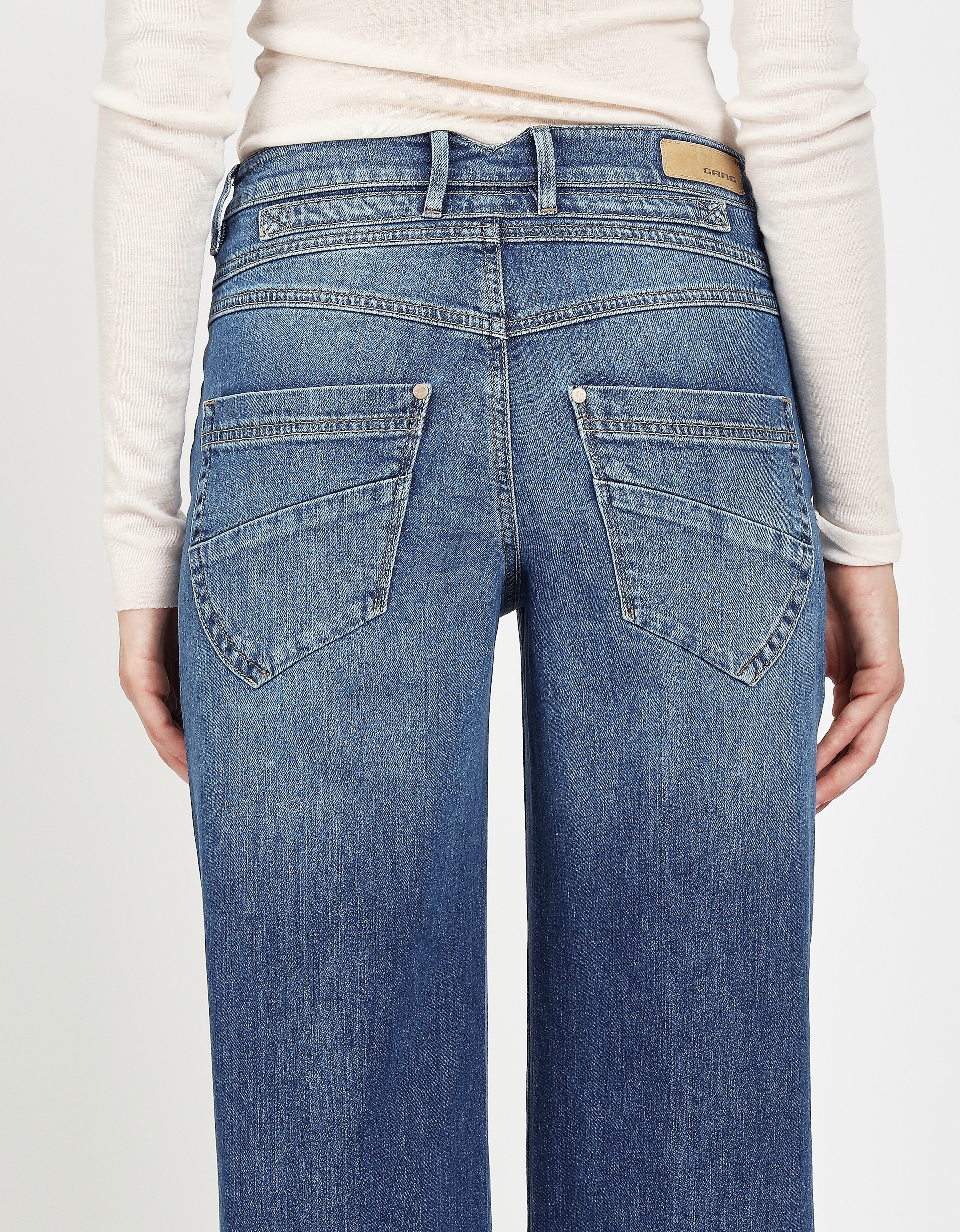 GANG Weite Jeans »94MEDINA WIDE«, mit Knopfverschluss