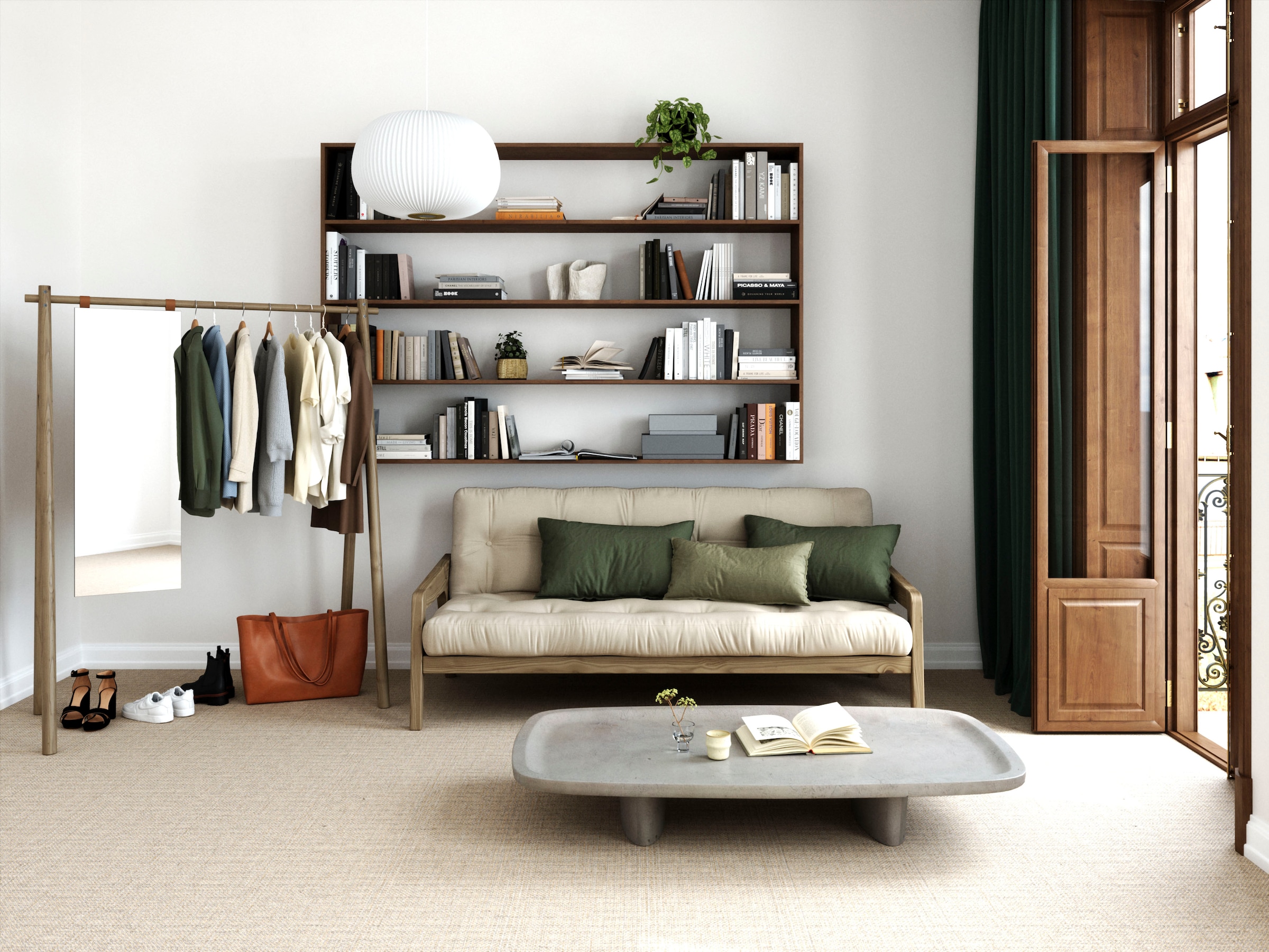 Karup Design Schlafsofa "Grab, inkl. Futonmatratze - aus massivem Kieferholz, 130x190 cm" Mit Holzstruktur, inkl. Futonmatratze, Liegefläche 130x190 cm